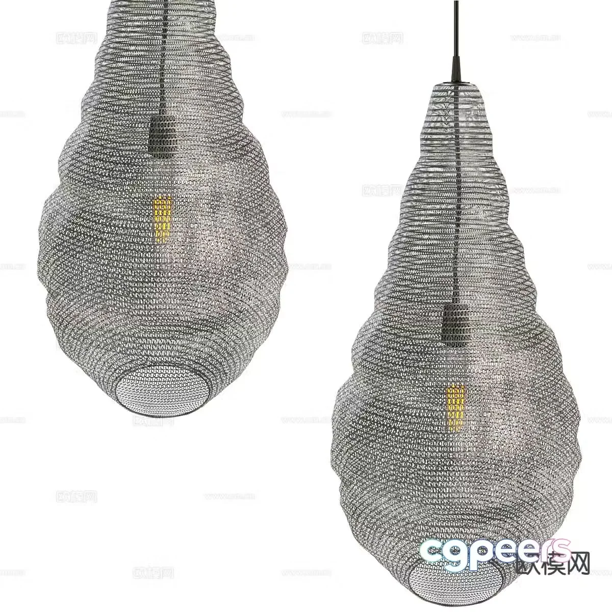 Modern minimalist chandelier 3d model