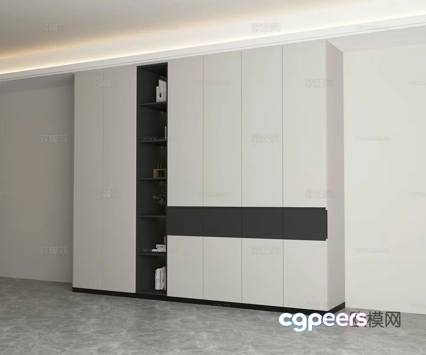 Modern minimalist wardrobe 3d model