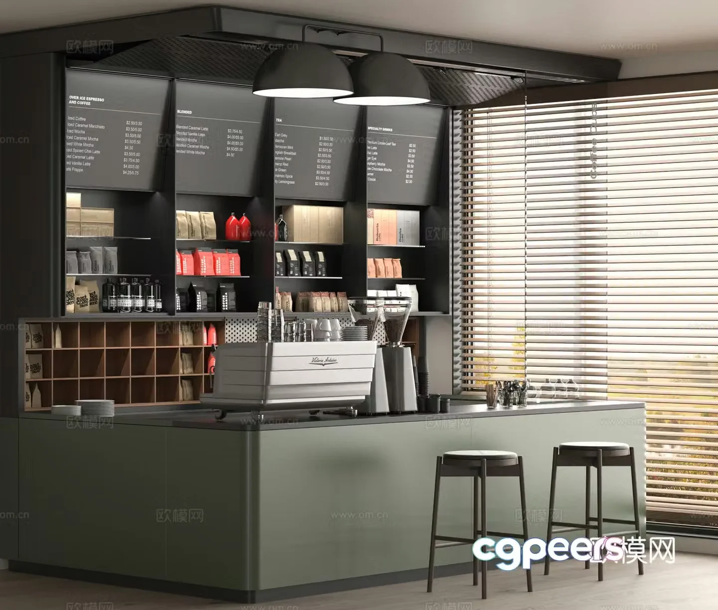 Modern cafe 3d model