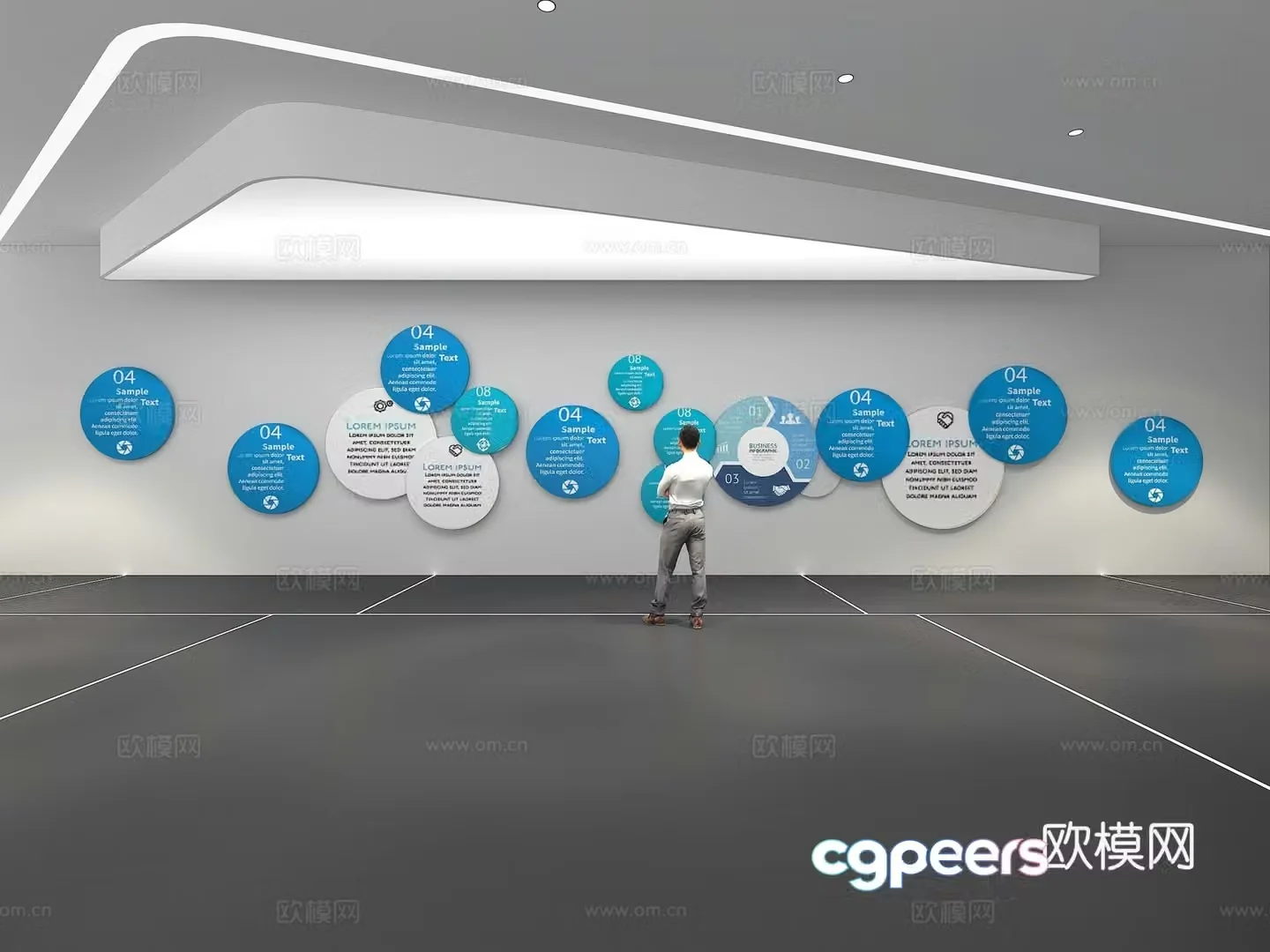 Cultural wall Corporate culture wall Classroom Theme wall Exhibition hall Campus culture Corridor 3D model