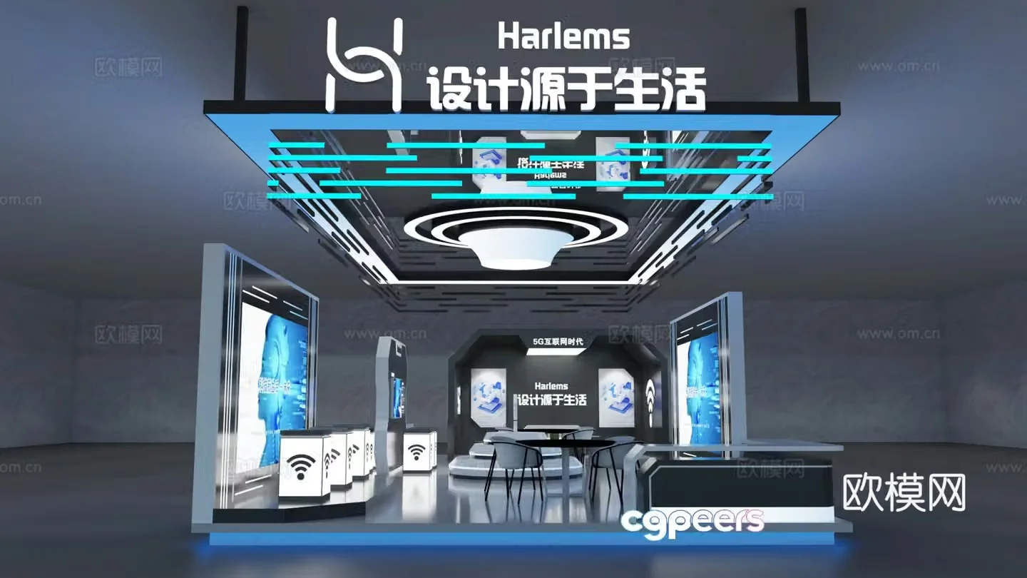 Modern booth booth Exhibition hall Exhibition booth Special installation booth 3D model