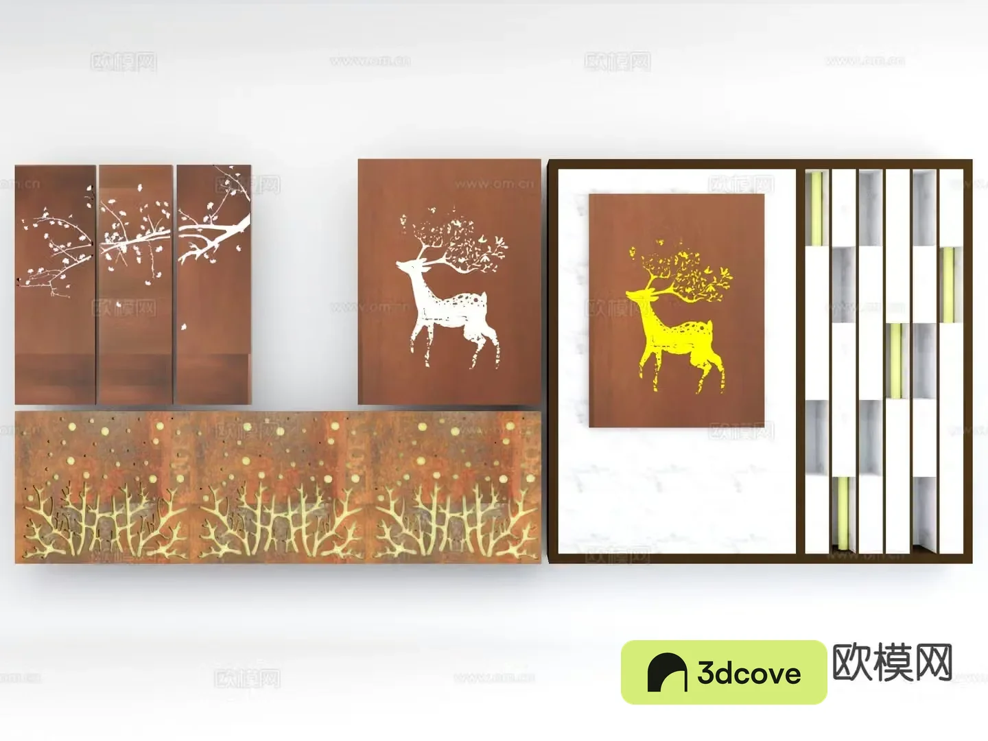 New Chinese style landscape wall terrace landscape wall