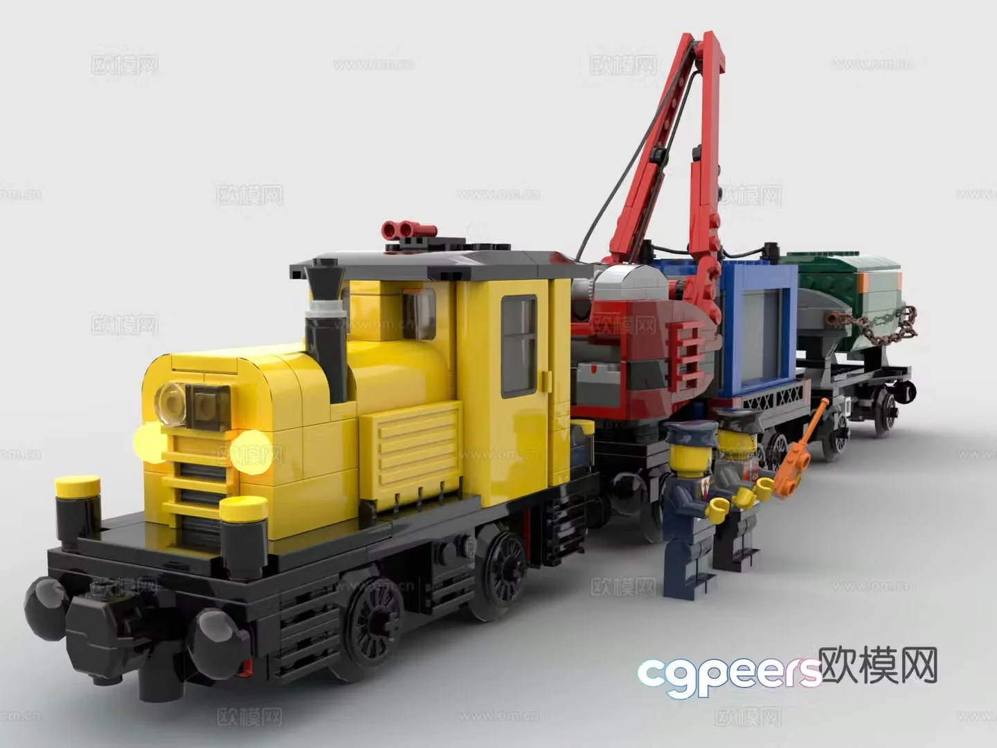 Lego LEGO toys building blocks engineering vehicle train high-speed rail 3d model