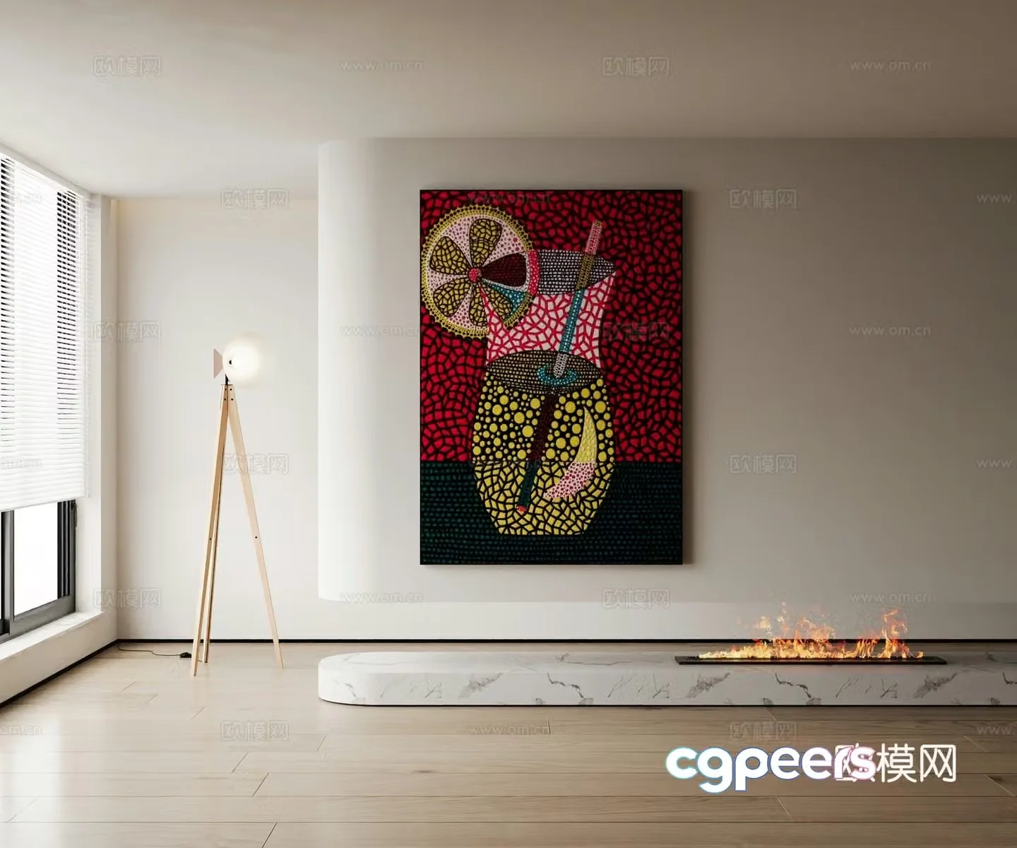 Modern decorative painting 3d model