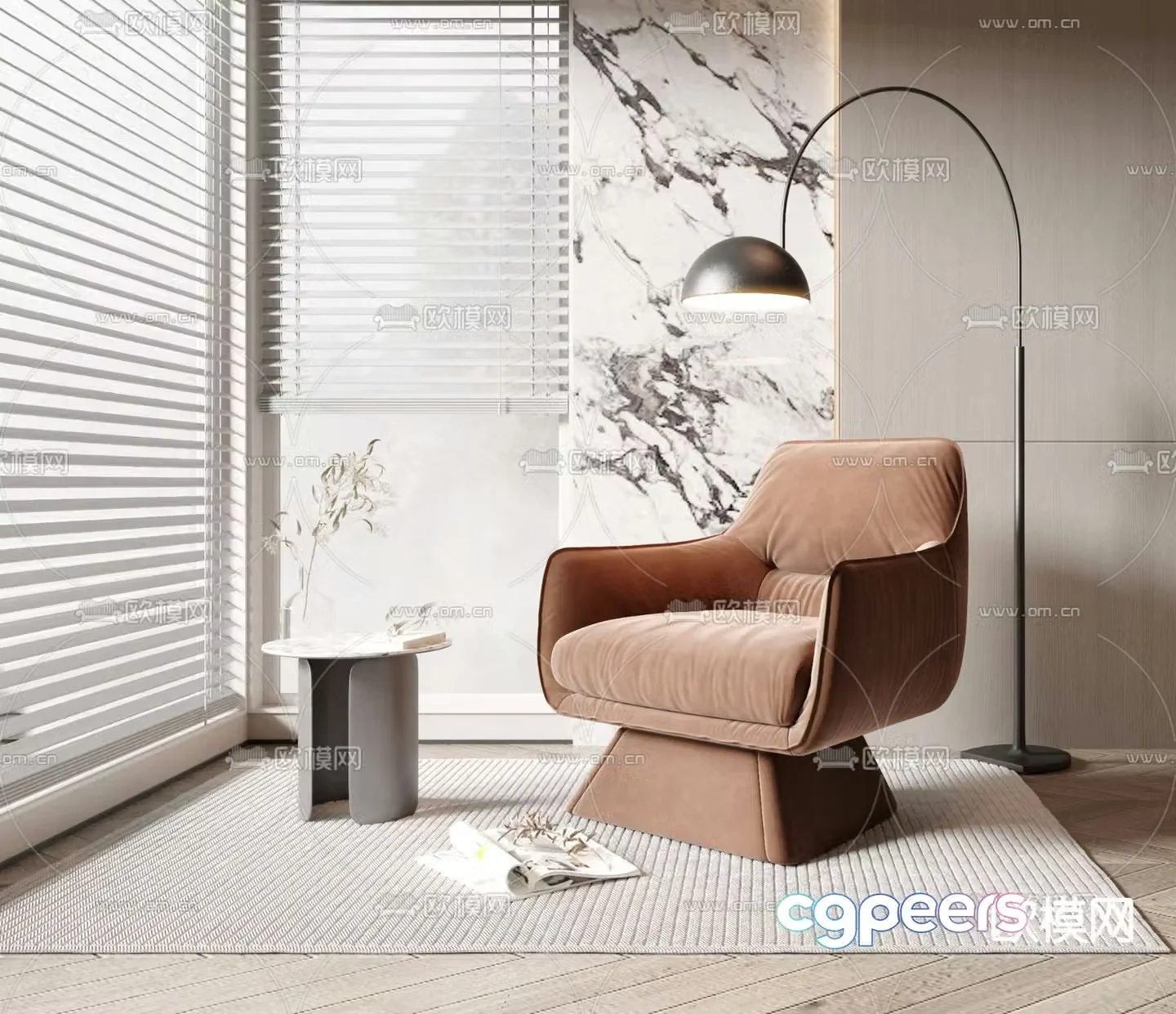 Single sofa leisure sofa 3d model