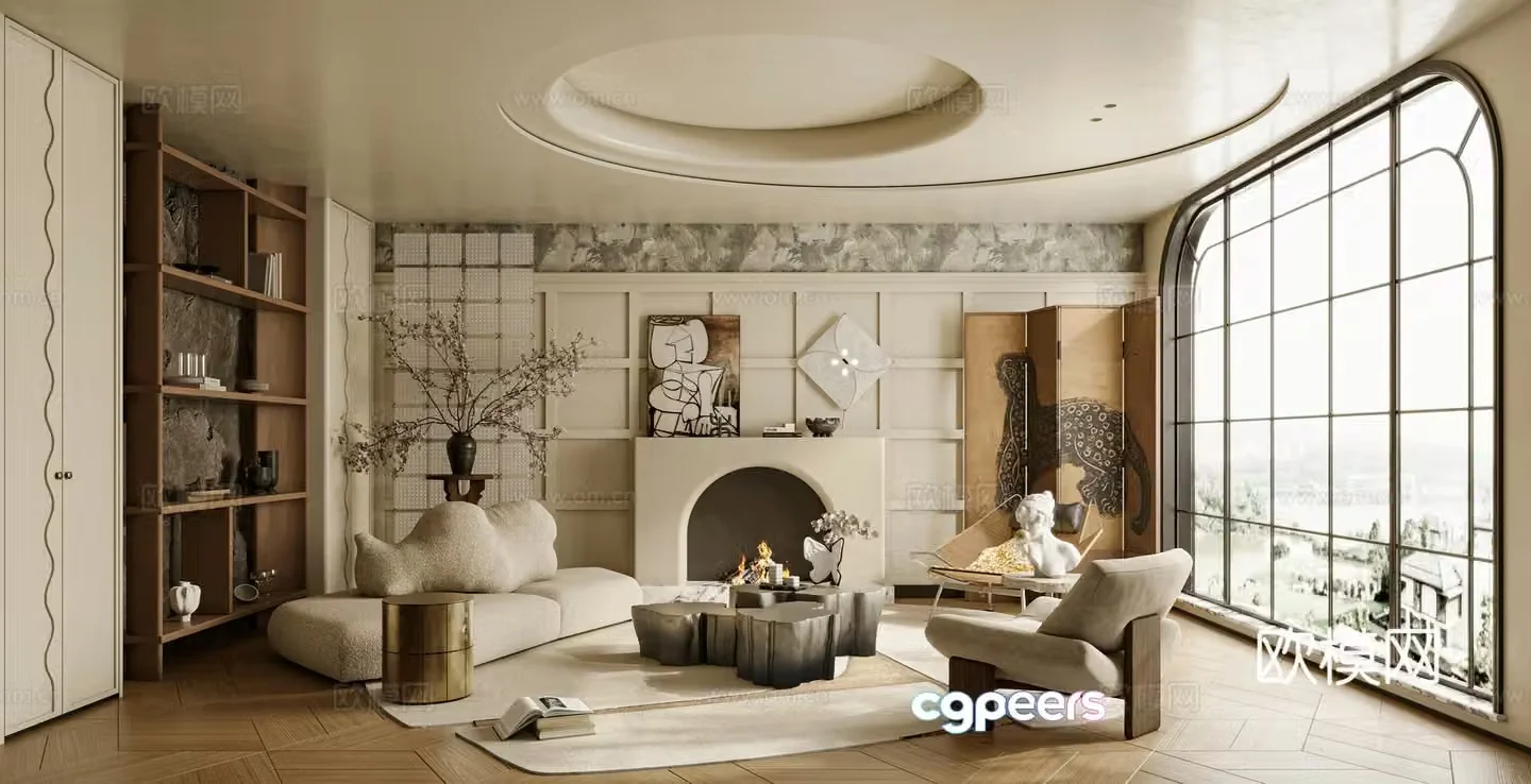 Wasabi Middle Ages Living Room 3D Model