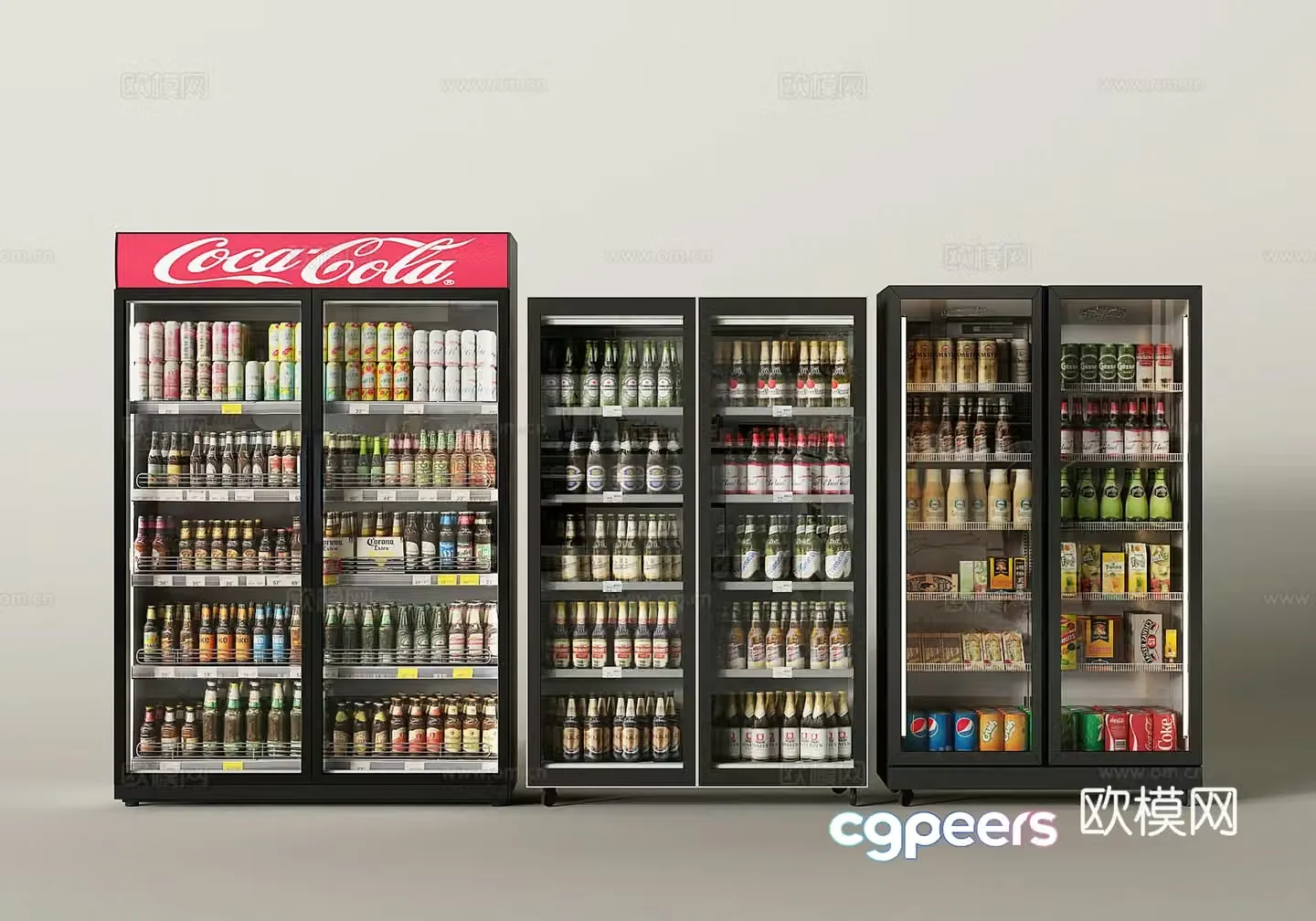 Modern freezer wine cabinet drink cabinet 3d model