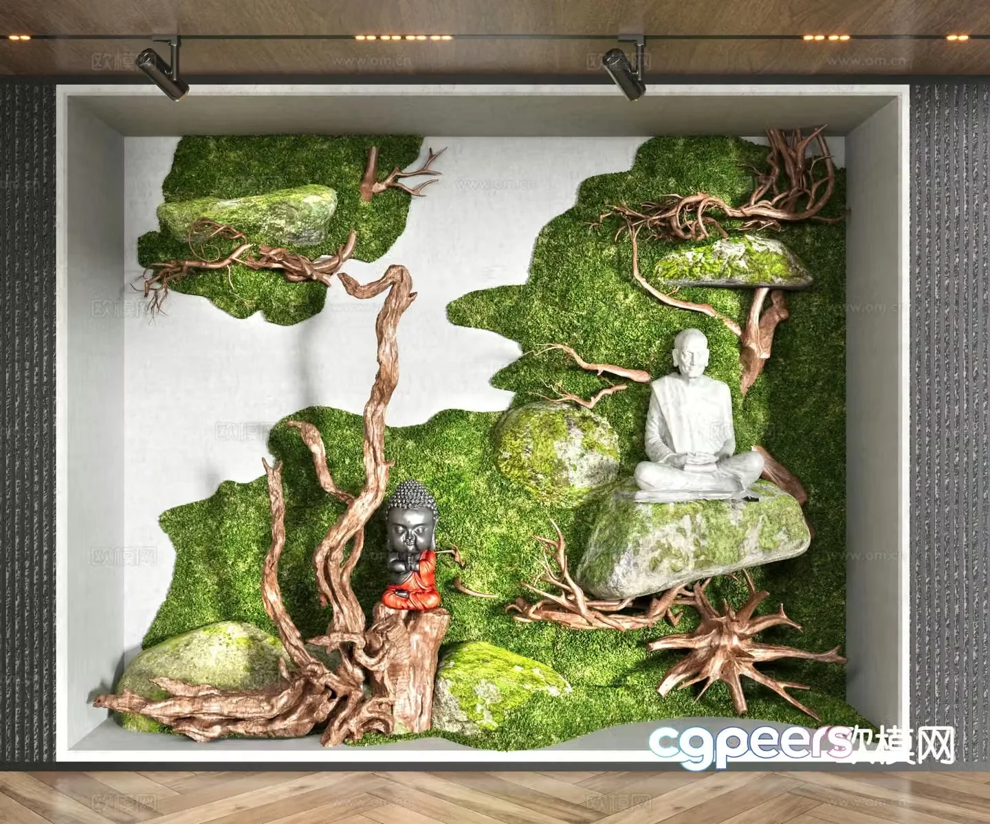 Landscape sketch moss landscaping 3D model