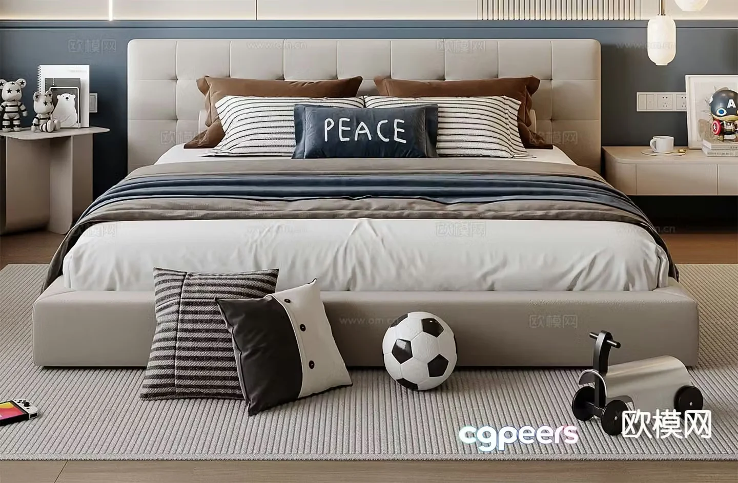 Modern children’s bed 3d model
