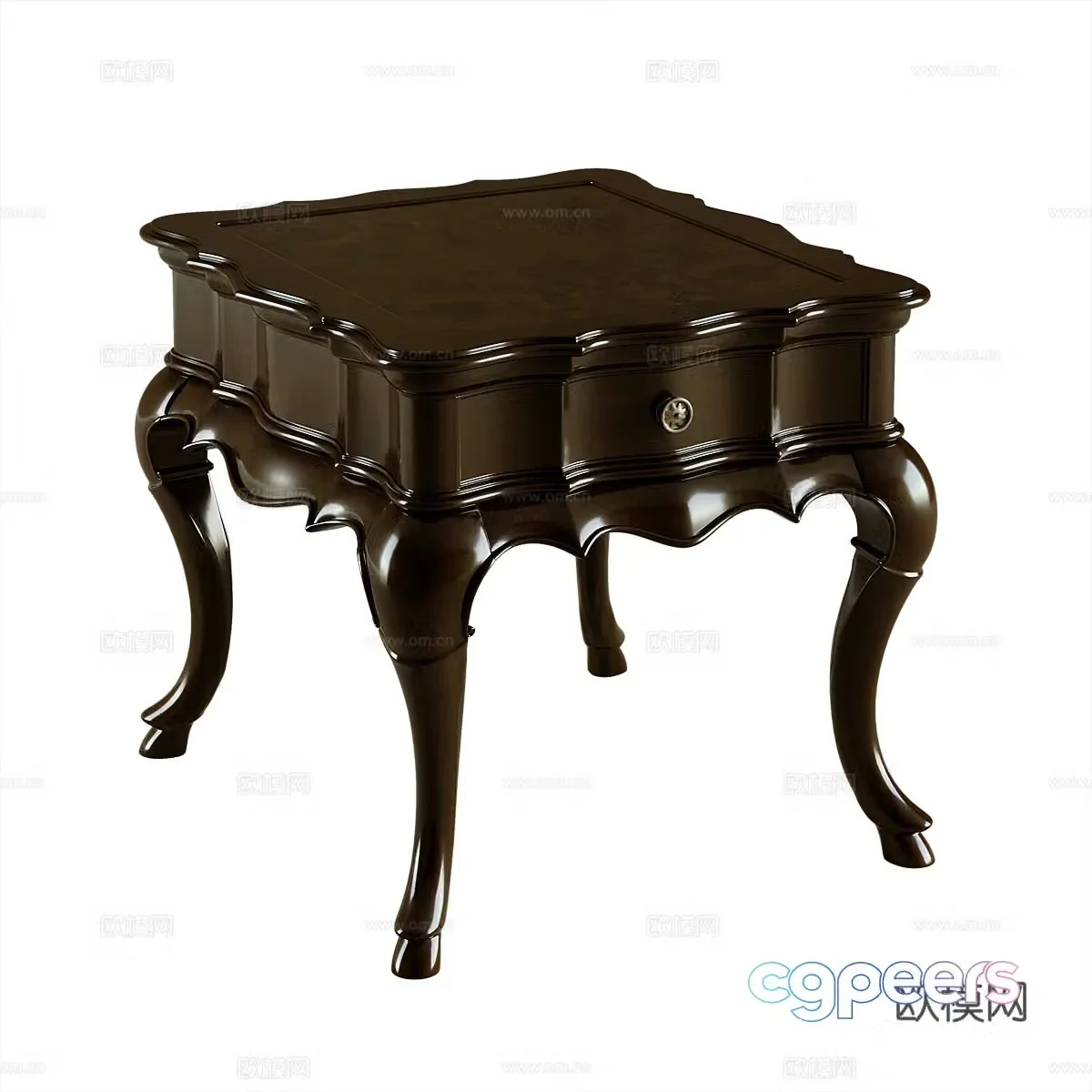 American side table corner table 3d model