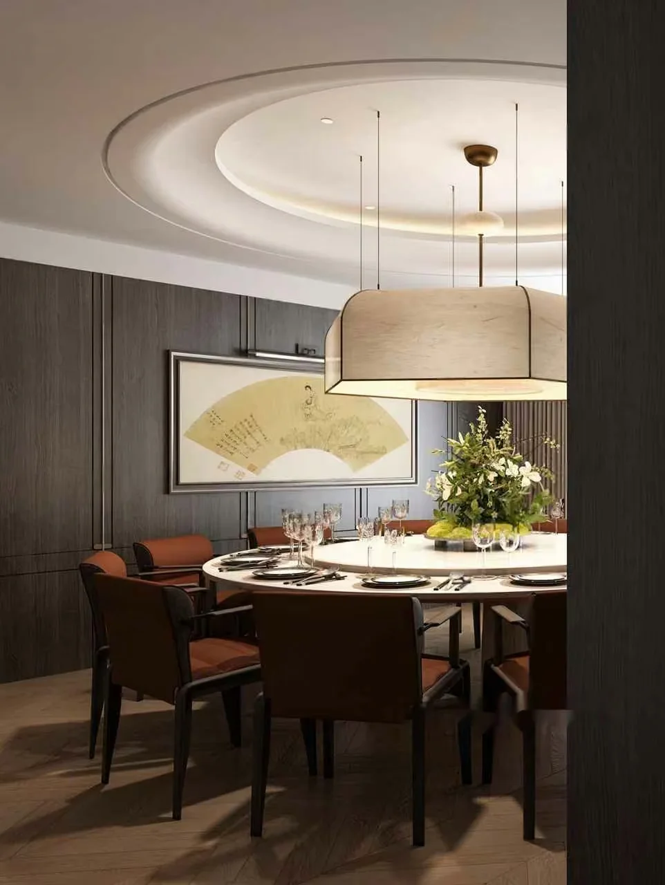 Modern Dining Room 3D Model – 8548 – VRAY Render