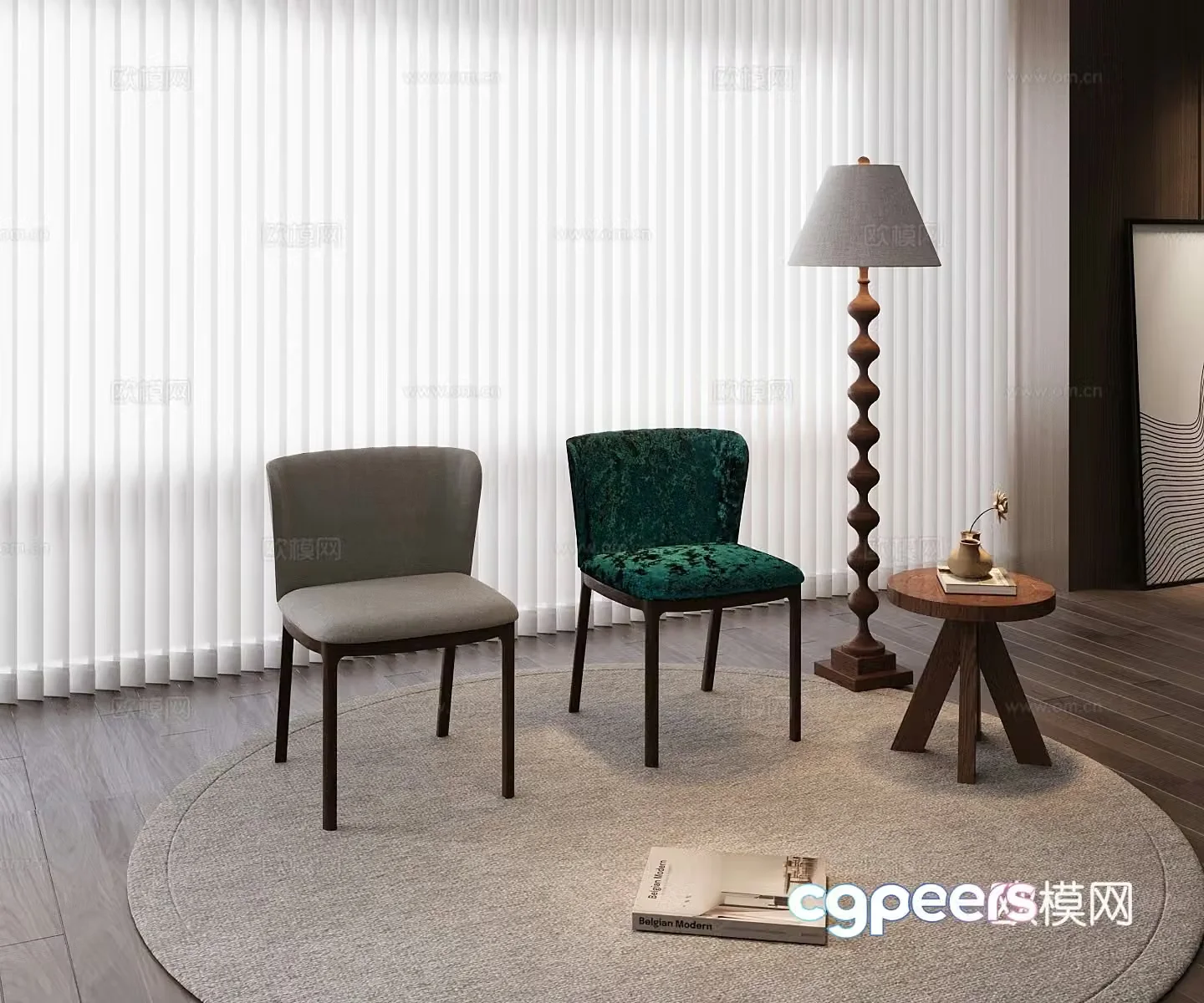 Modern single chair 3d model