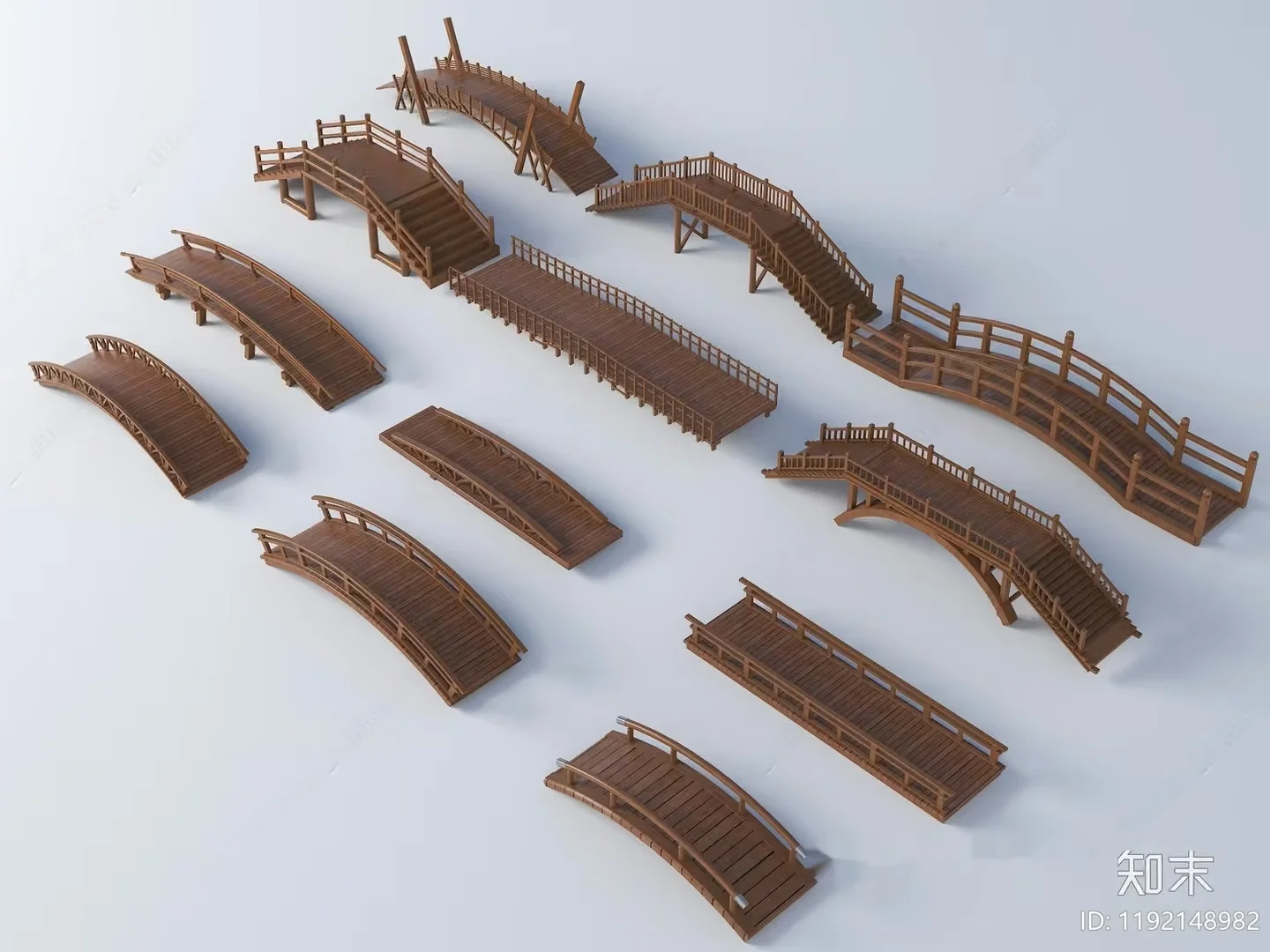 Small Wooden Bridges 3D Model – 17896 – VRAY Render