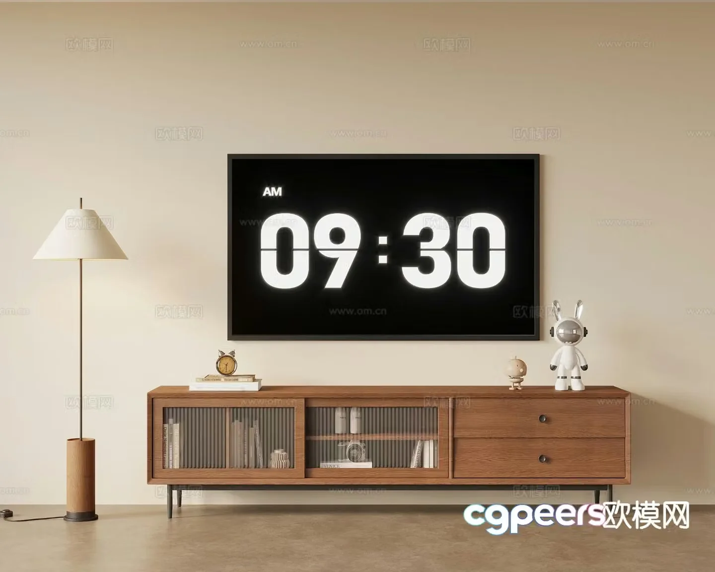 Medieval style TV cabinet 3D model
