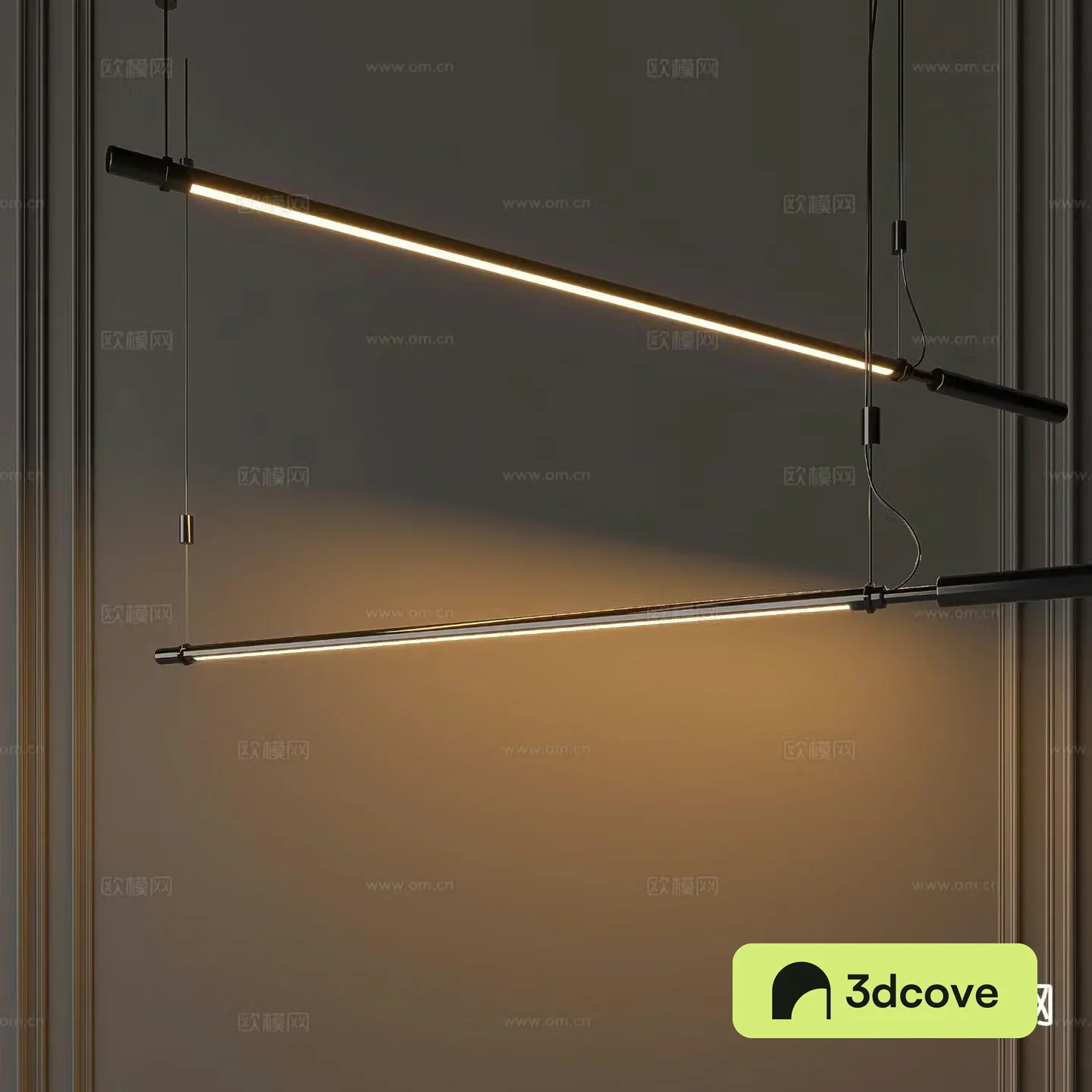 Long chandelier minimalist chandelier