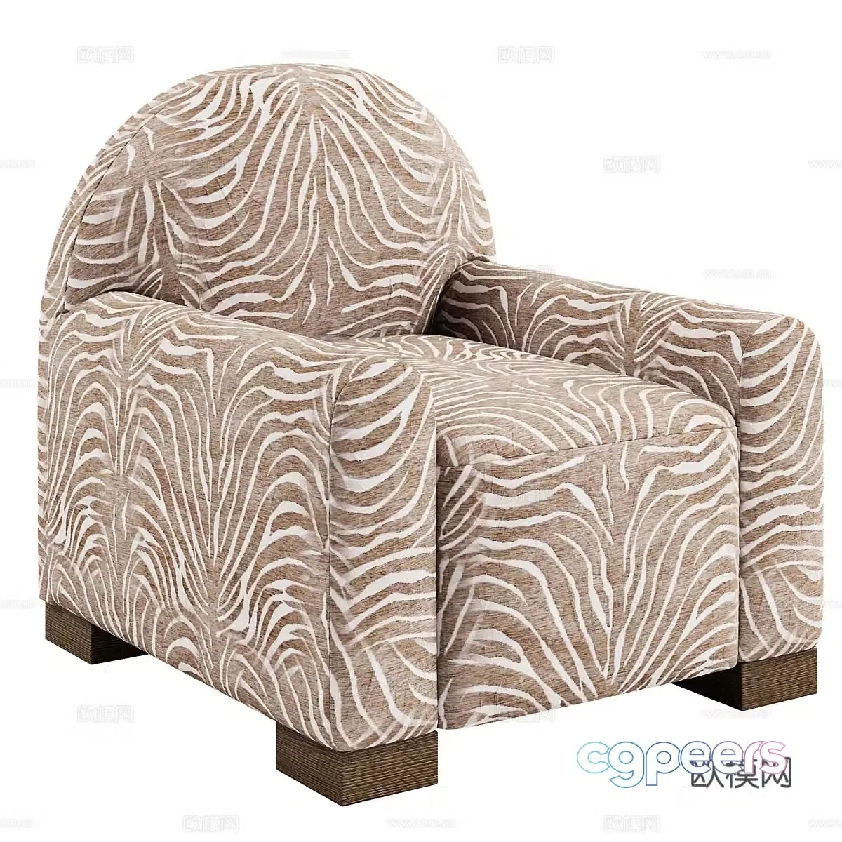 Modern minimalist sofa single sofa leisure sofa 3d model