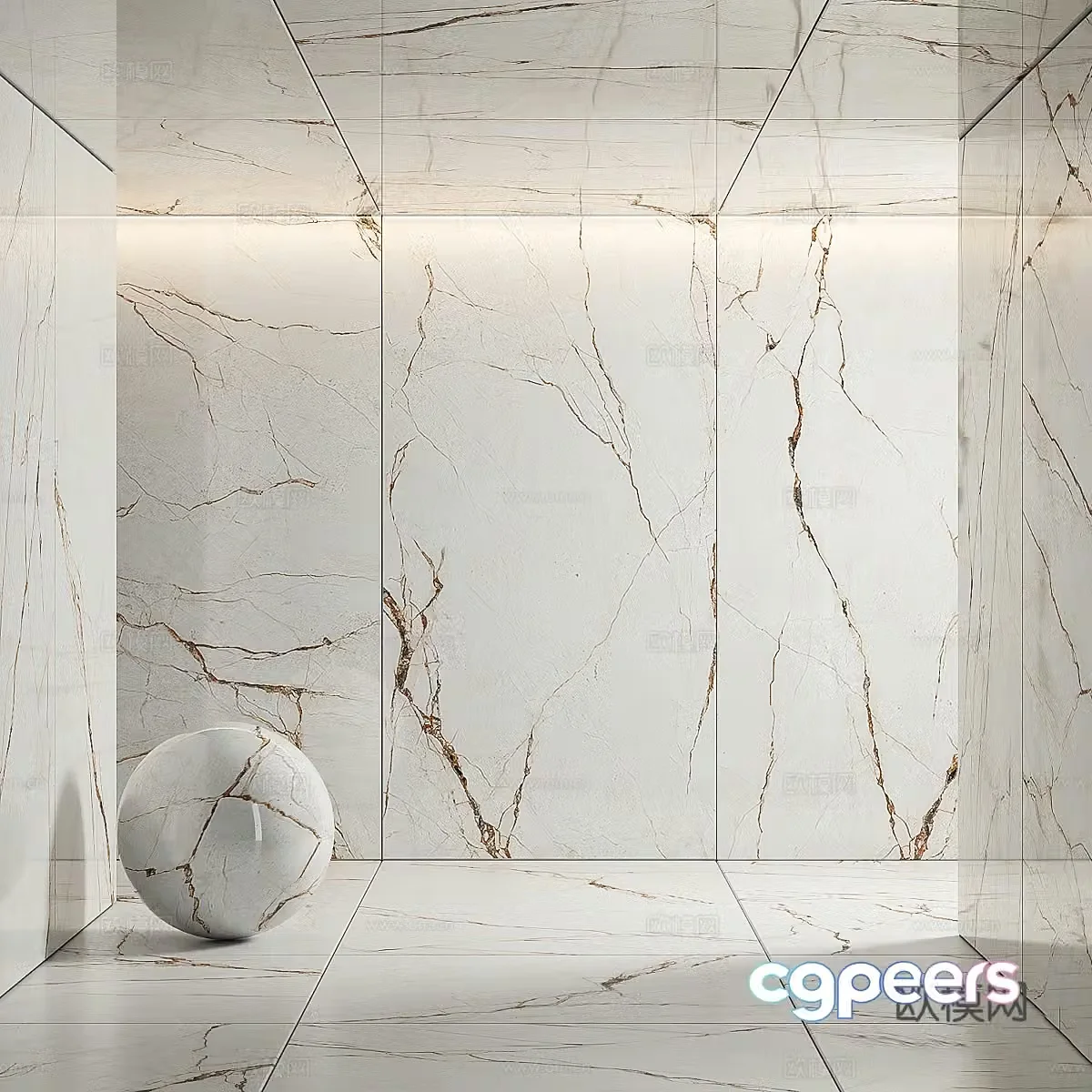 Marble Stone Slab PU Stone 3D Model