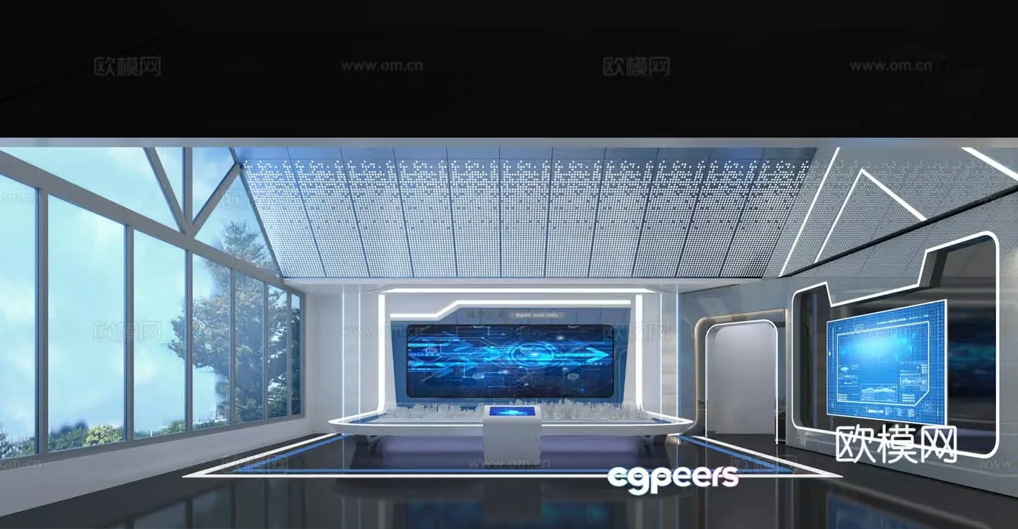 3D model of science and technology exhibition hall
