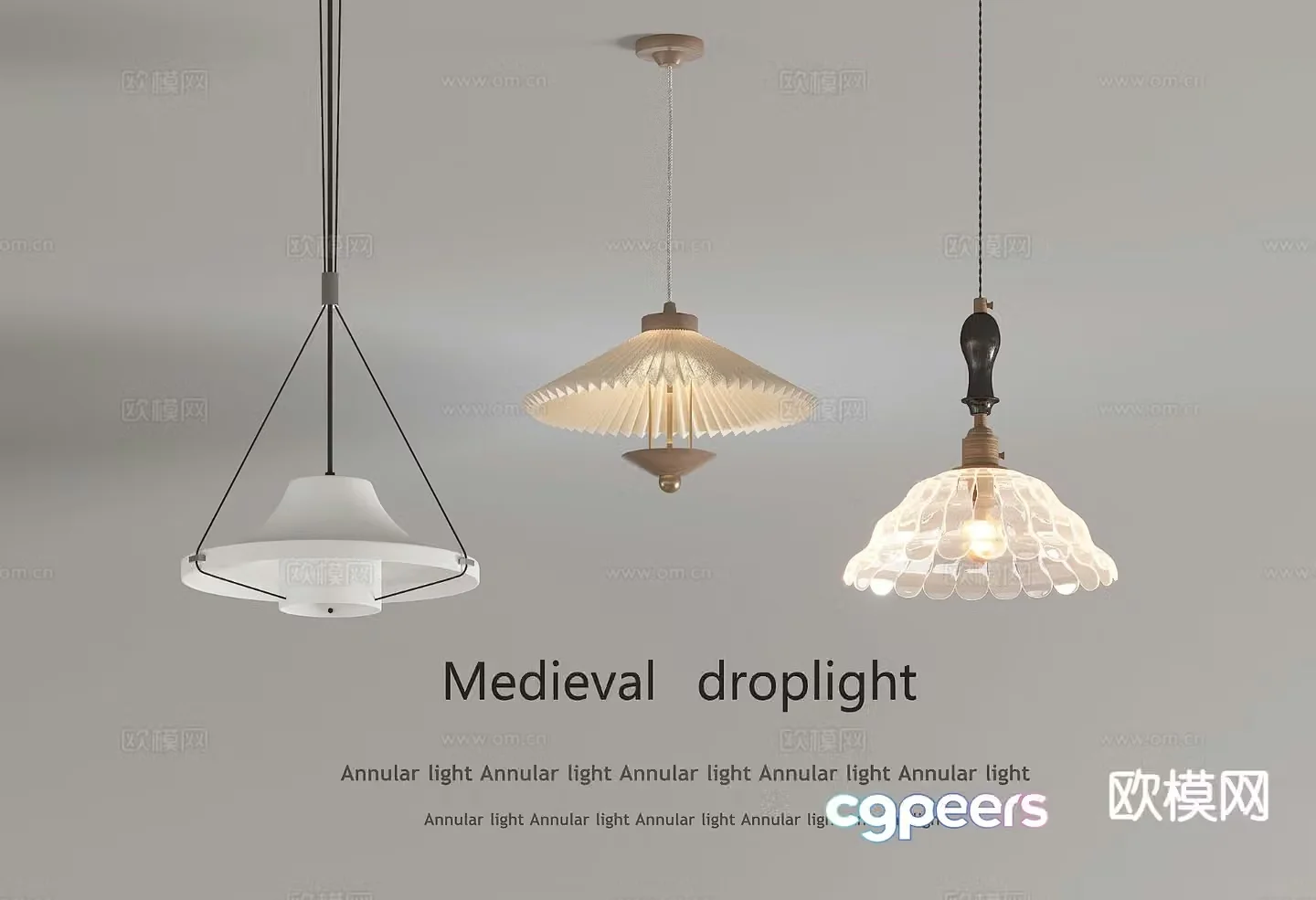French chandelier dining room bedside 3d model