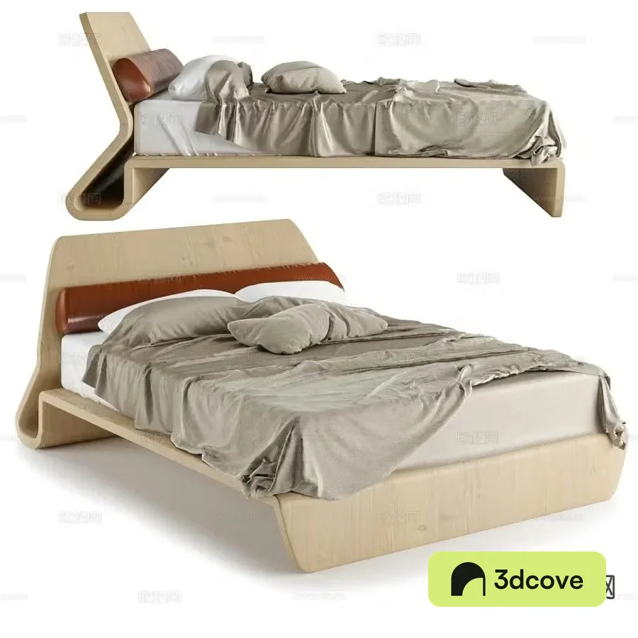 Woody double bed