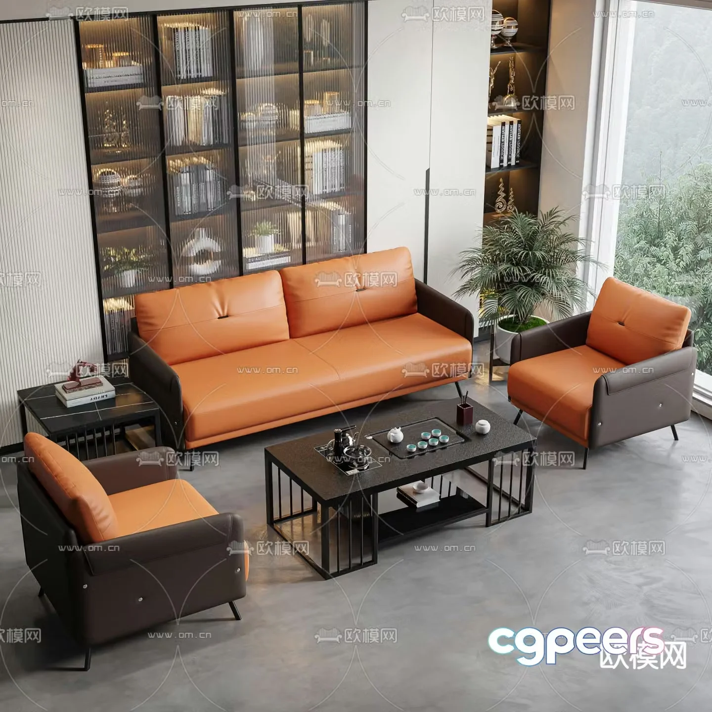 Office sofa modular sofa 3d model