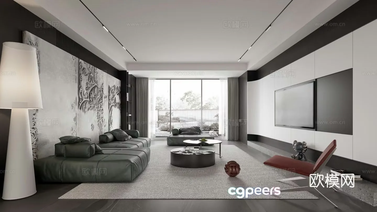 Modern living room 3d model