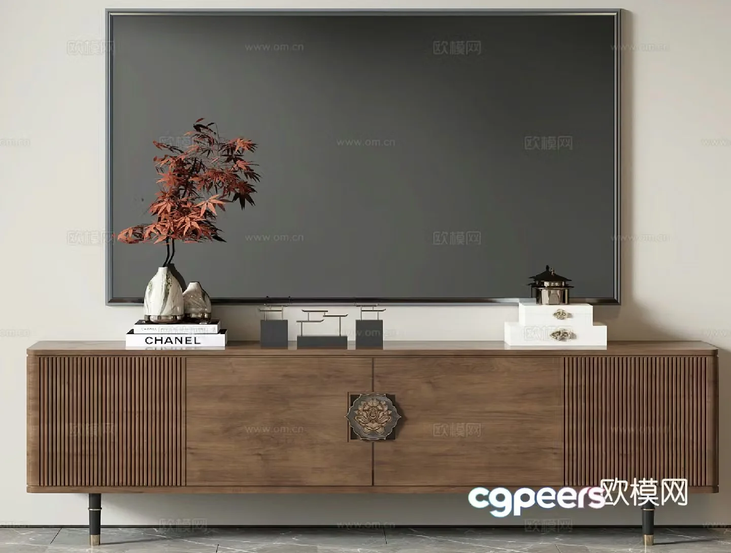 New Chinese TV cabinet 3D model