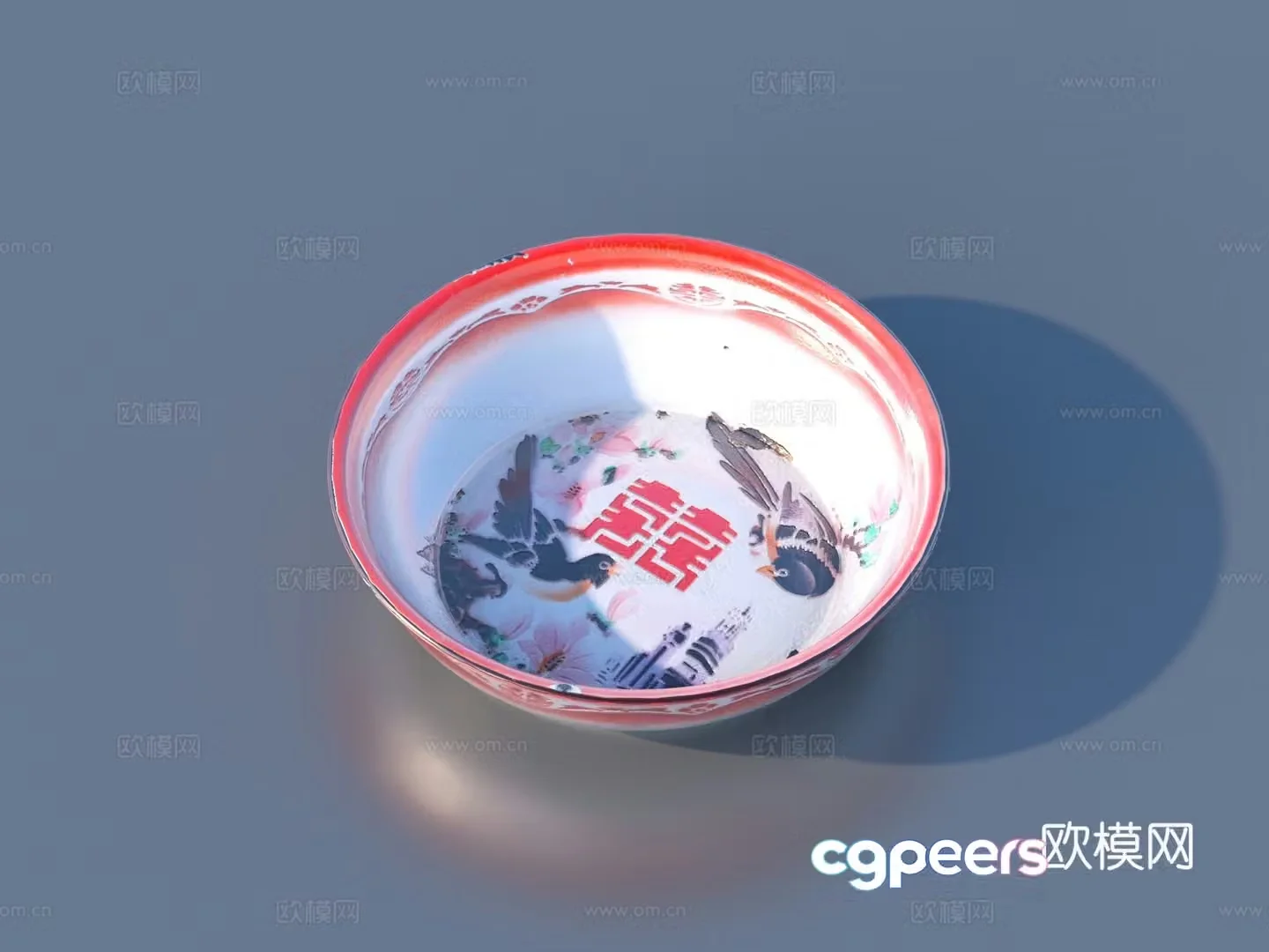 Wash basin metal basin old basin porcelain basin 3d model