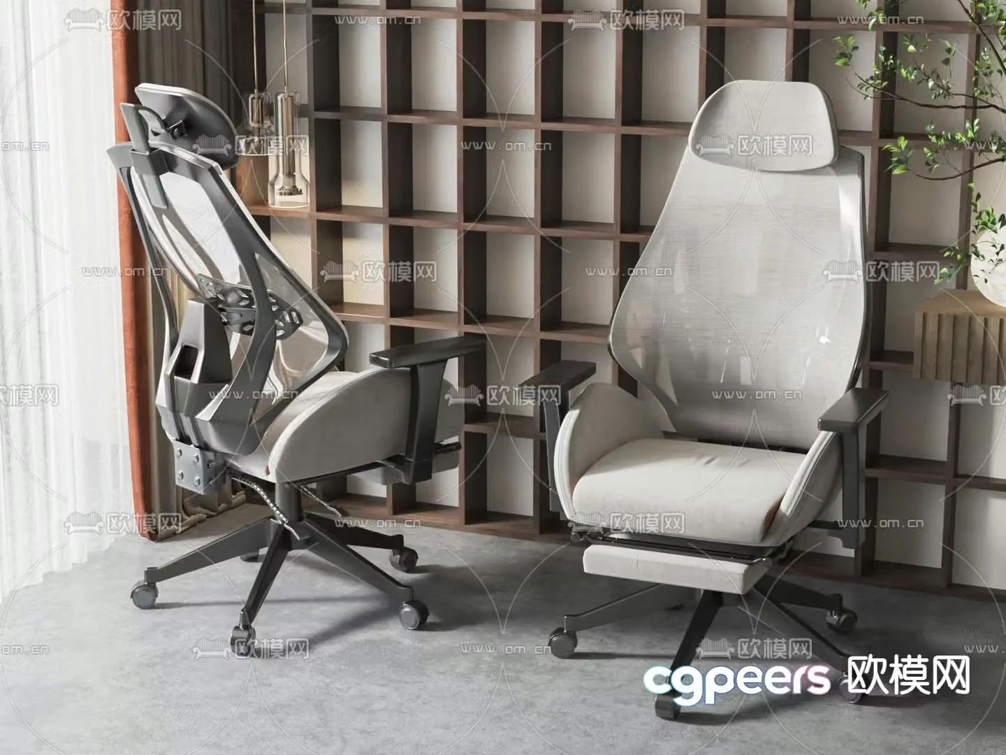 Staff chair office chair 3d model