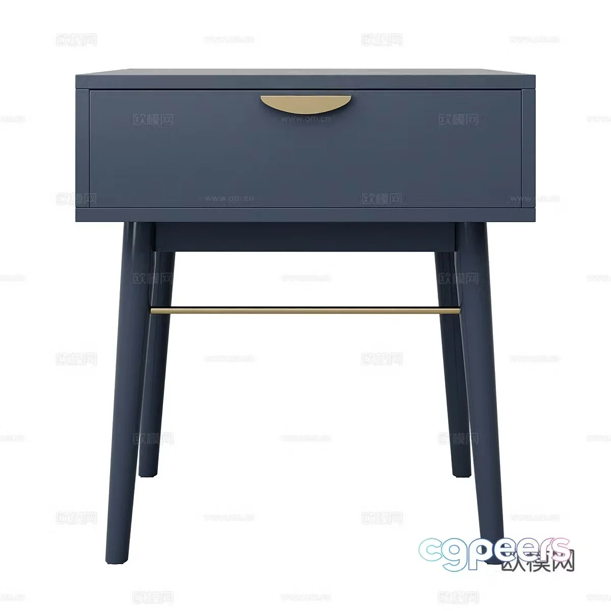New Chinese style light luxury bedside table 3D model