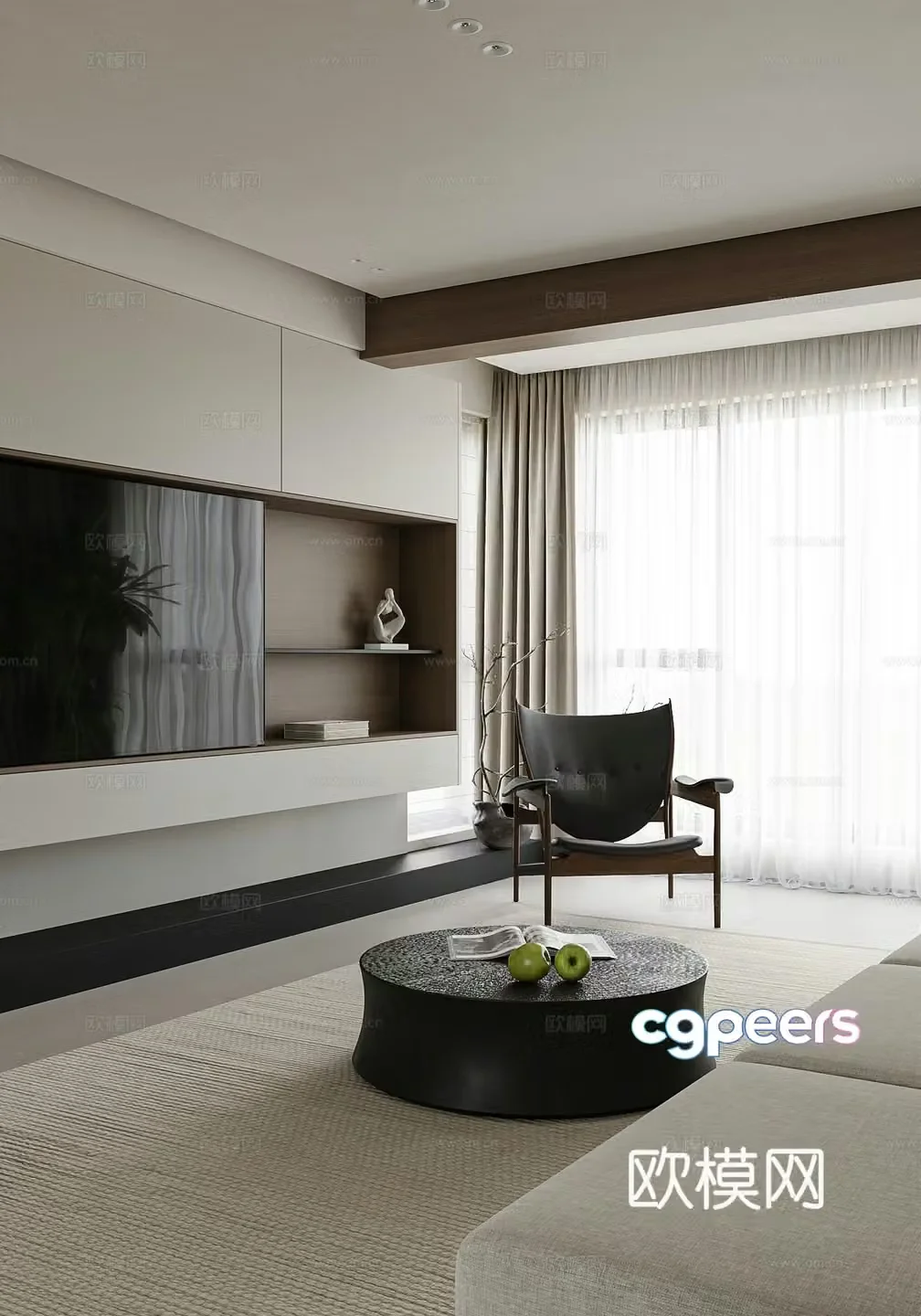 Modern living room 3d model