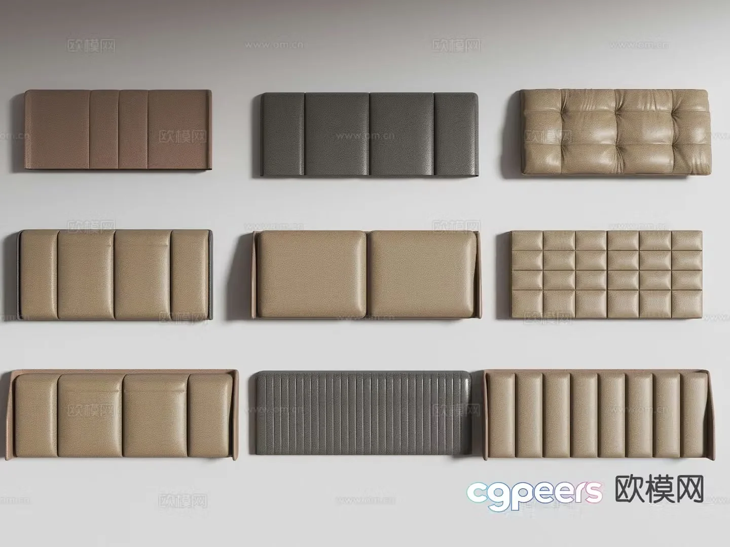 Soft bag bedside backrest bed backrest 3d model