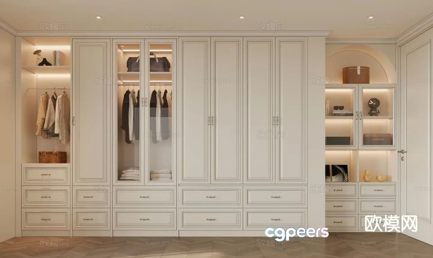 Cream wind cloakroom 3D model