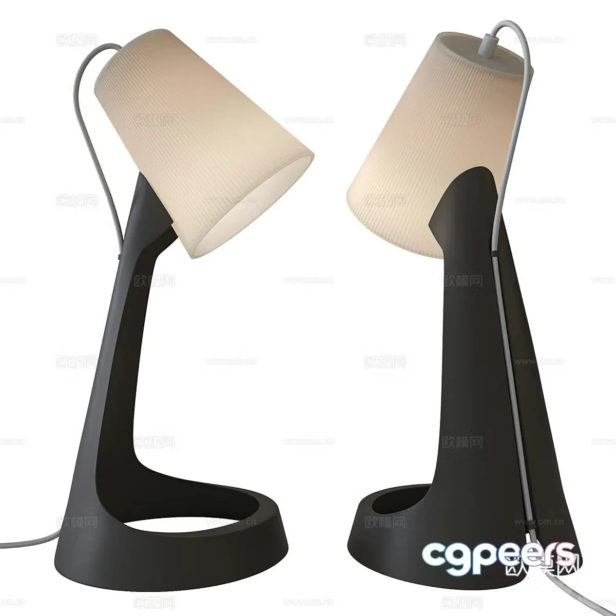 New Chinese style IKEA Svallet desk lamp 3D model