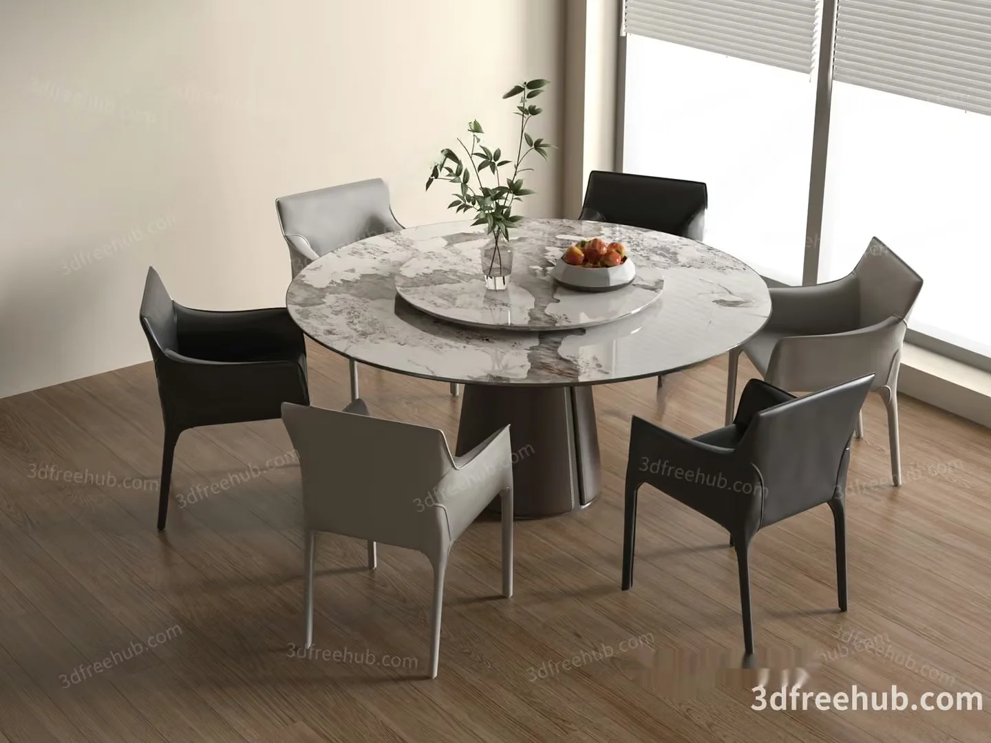 Modern Dining Room 3D Model – 20544 – VRAY Render