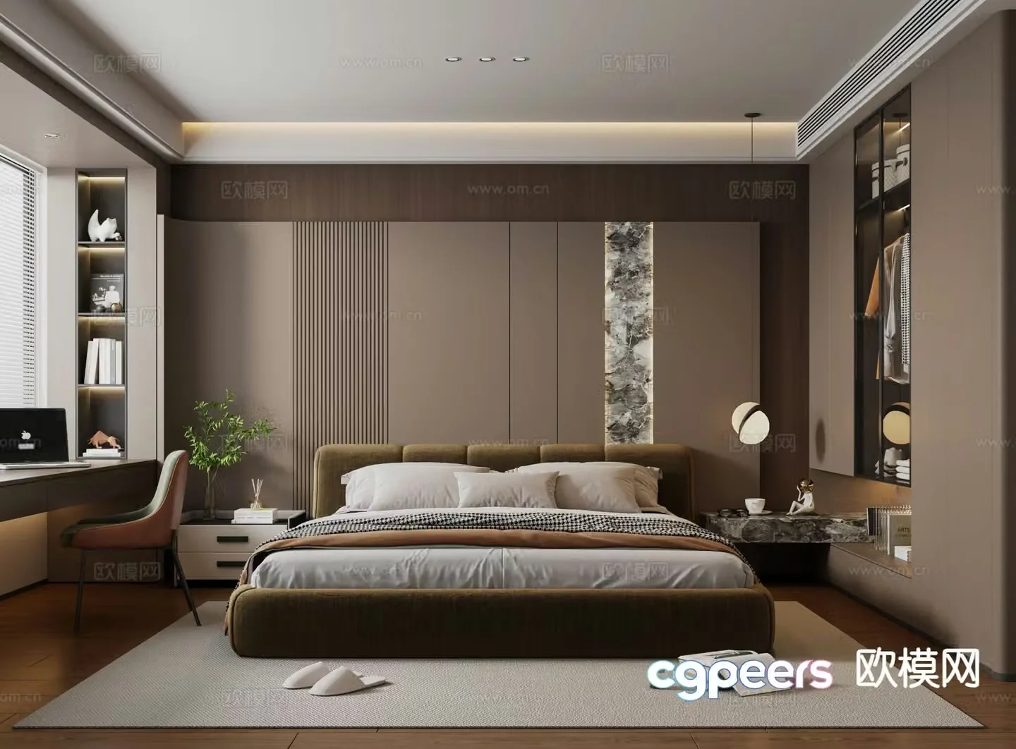 Italian style bedroom master bedroom 3d model