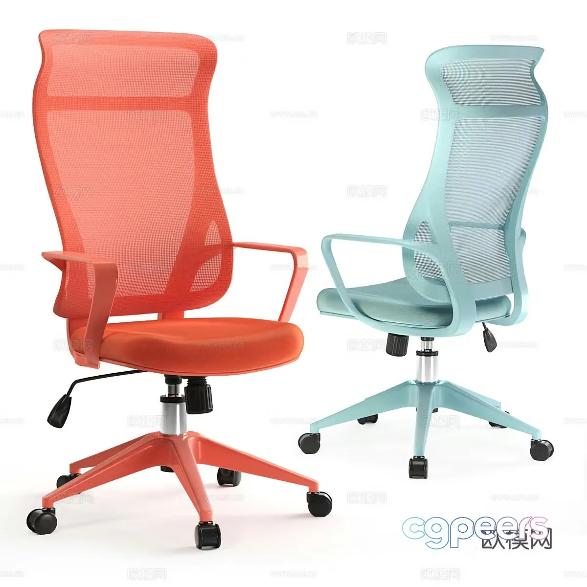Modern Kirby office chair 3d model