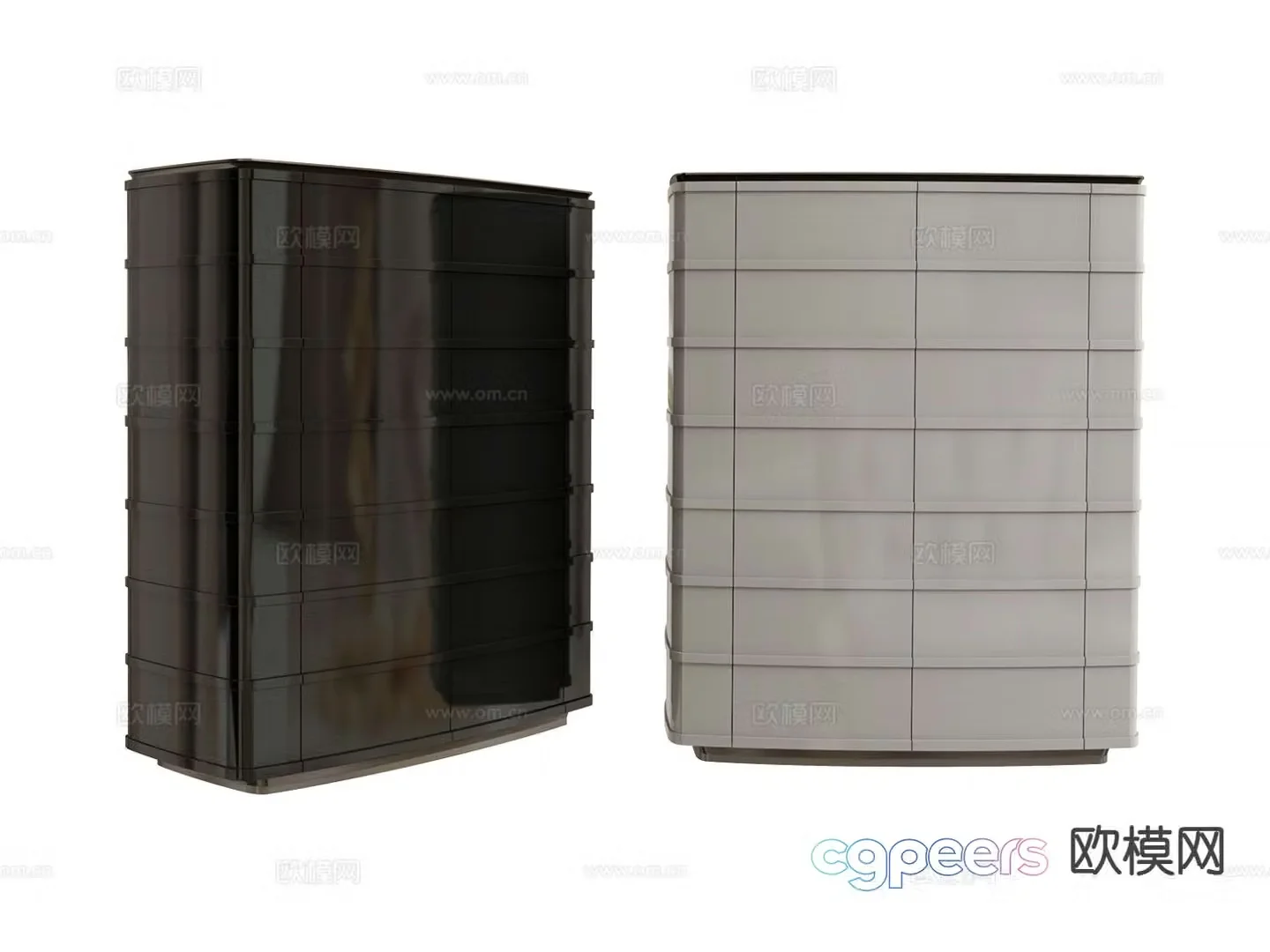 visionnaire Italian light luxury chest 3D model