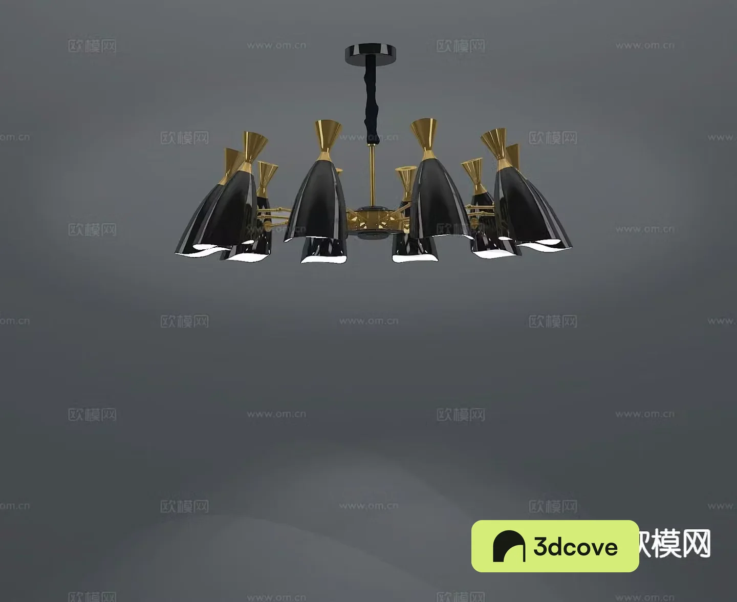 Modern multi-head chandelier