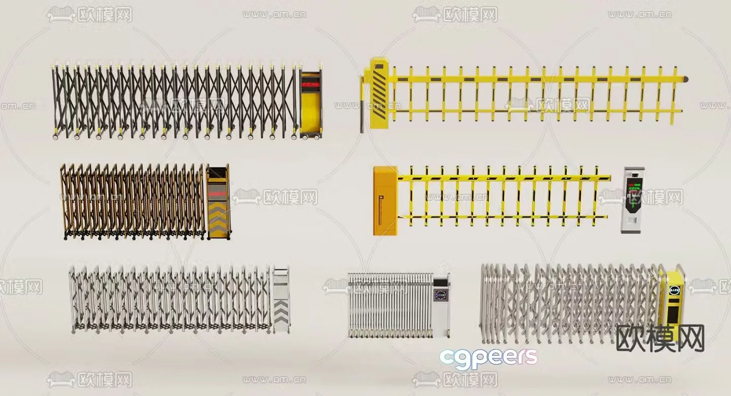 Automatic telescopic door 3D model