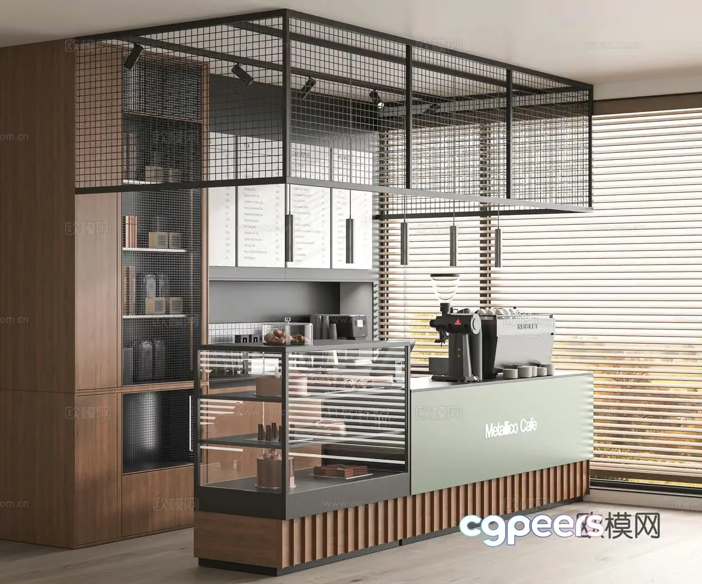 Modern cafe 3d model