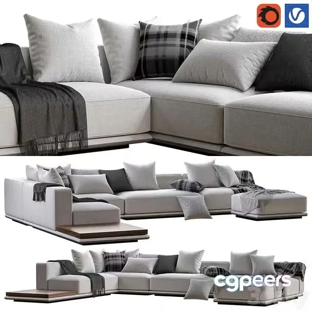 3ds Max Free – Minotti Horizonte Modular Sofa02