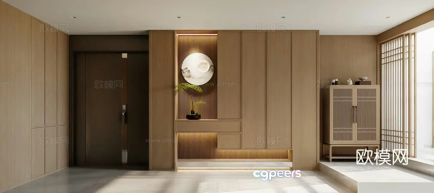 Song’s aesthetics shoe cabinet entrance 3D model