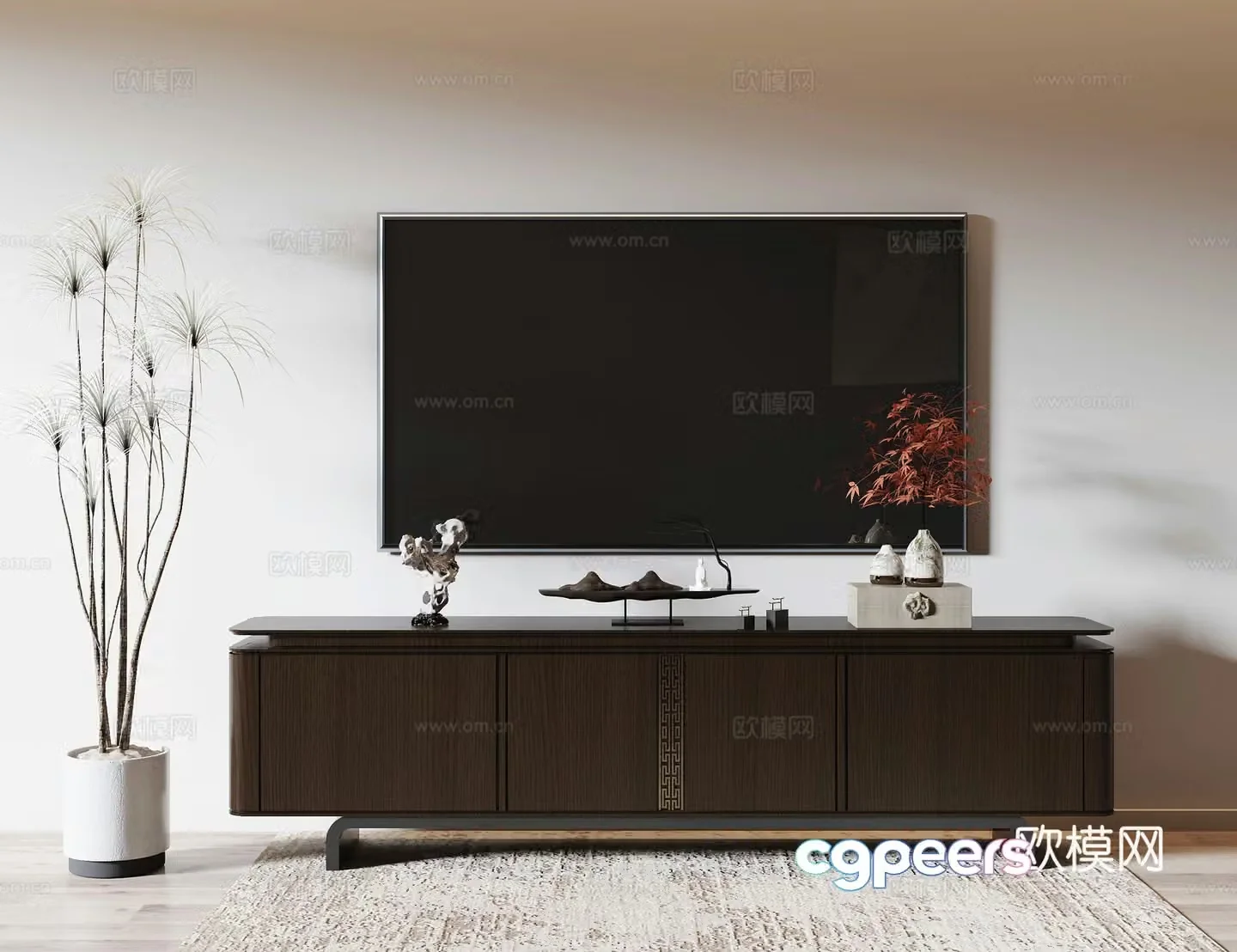 New Chinese TV cabinet 3D model