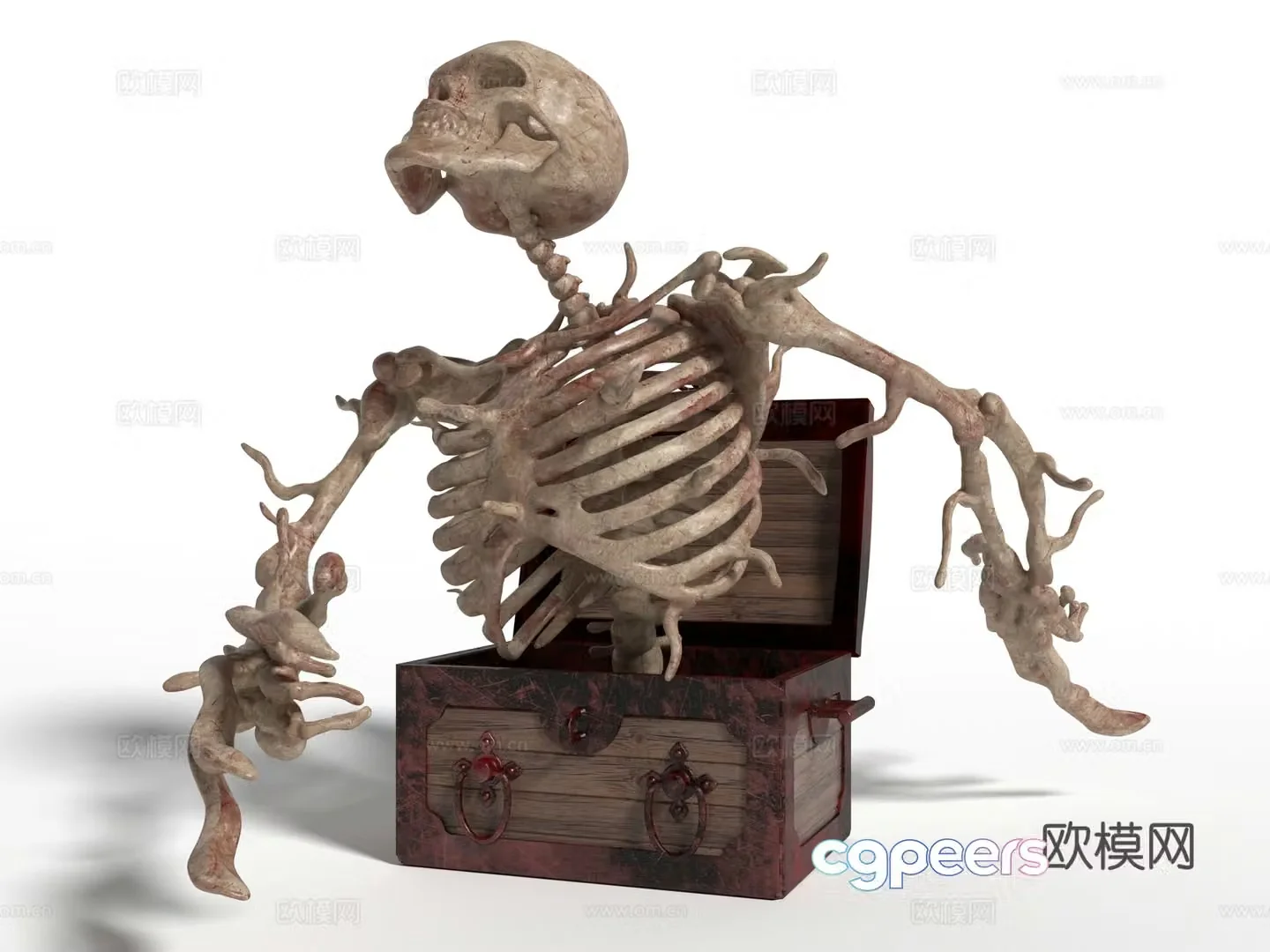 Modern style skull ornament 3d model