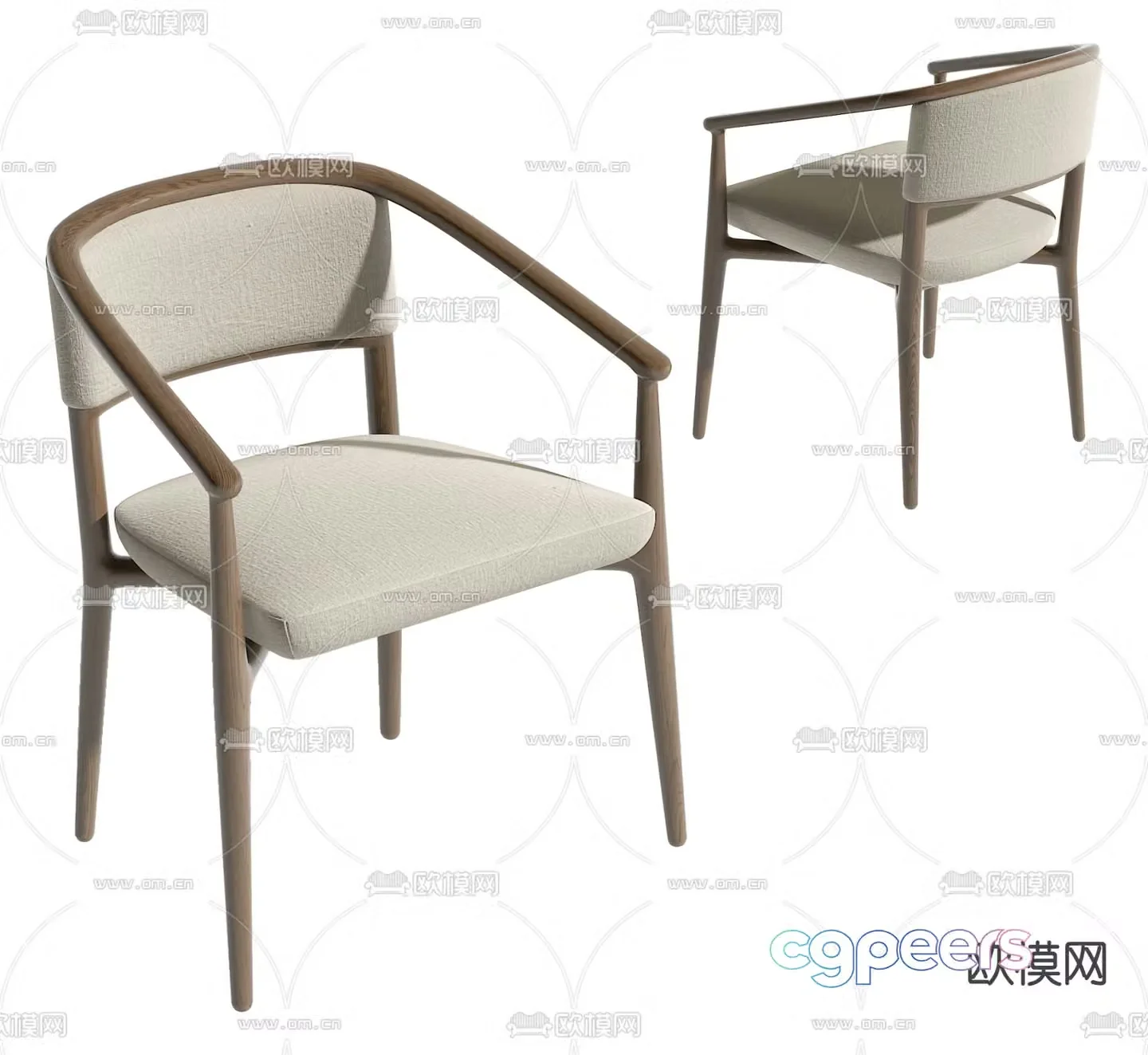 Modern single chair 3d model