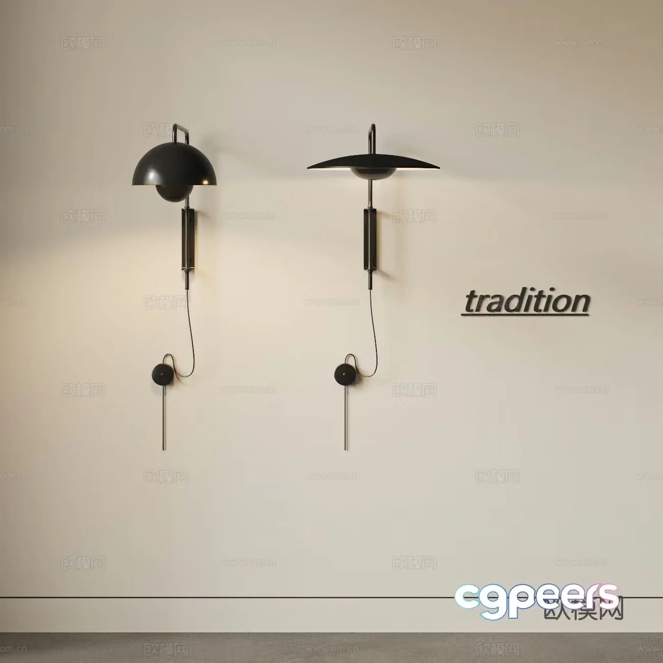 TRADITION Modern wall lamp combination Medium style wall lamp Metal wall lamp Retro 3D model