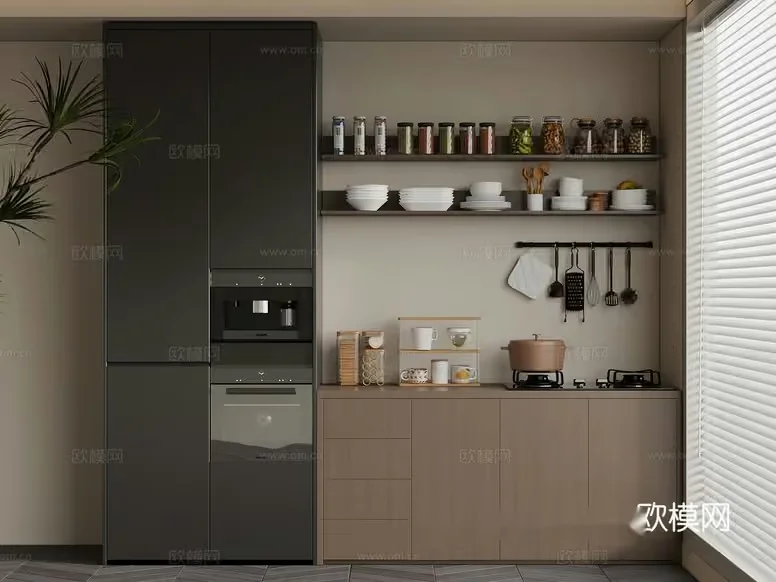 Modern Kitchen 3D Model – 16295 – VRAY Render