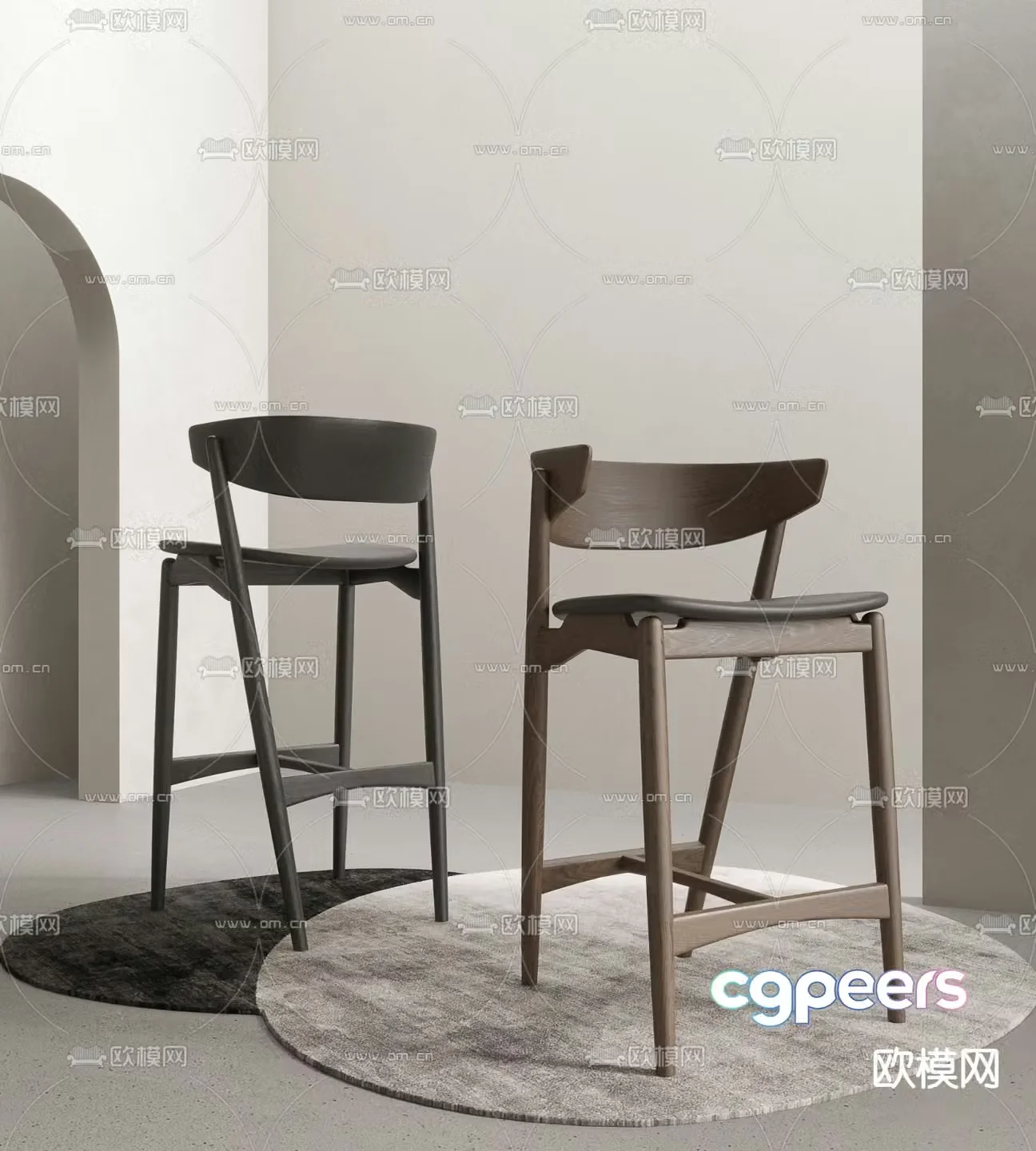 bar stool bar stool high stool 3d model