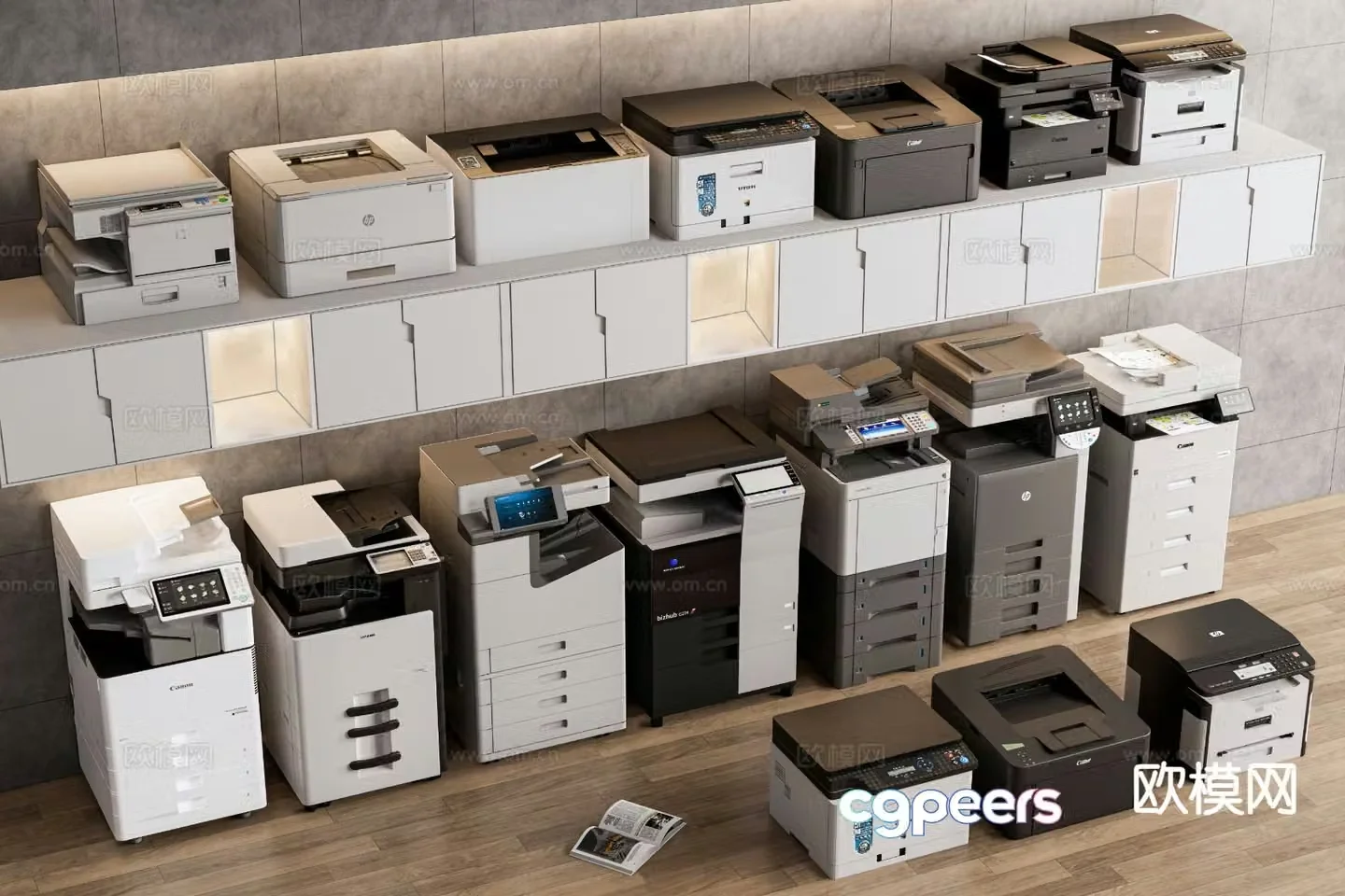 Smart printer copier color printer scanner fax machine 3D model